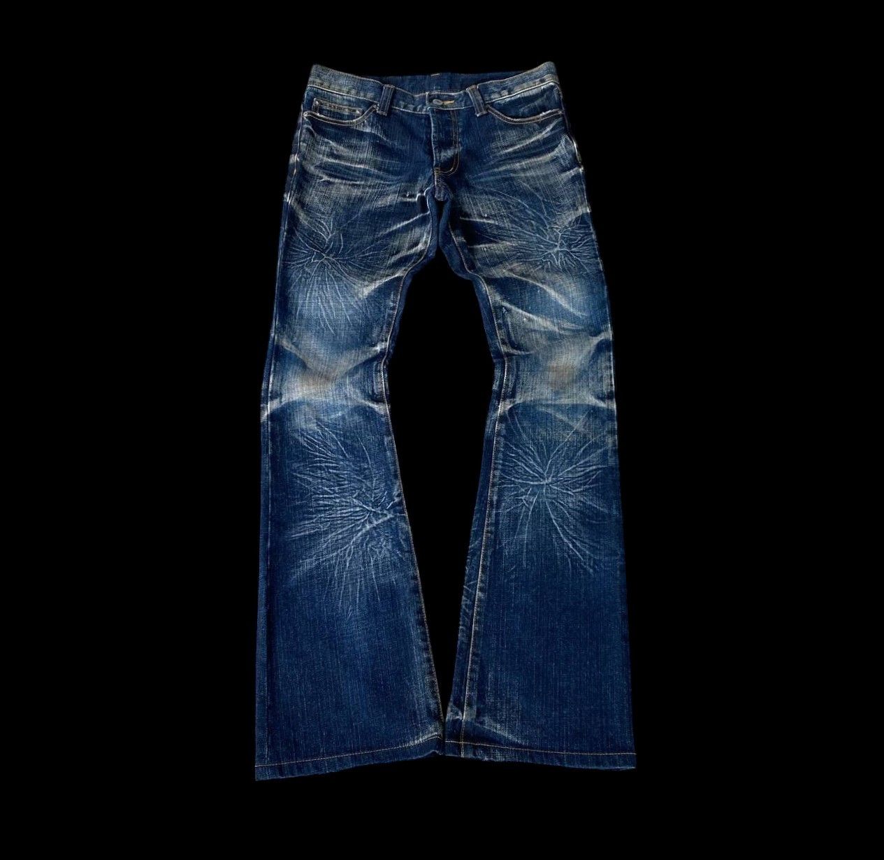 Japanese Brand BOOTCUT JAPAN MODERN LOVERS STARBURST WASH RUSTY CLAWMARK Size US 28 / EU 44 - 1 Thumbnail
