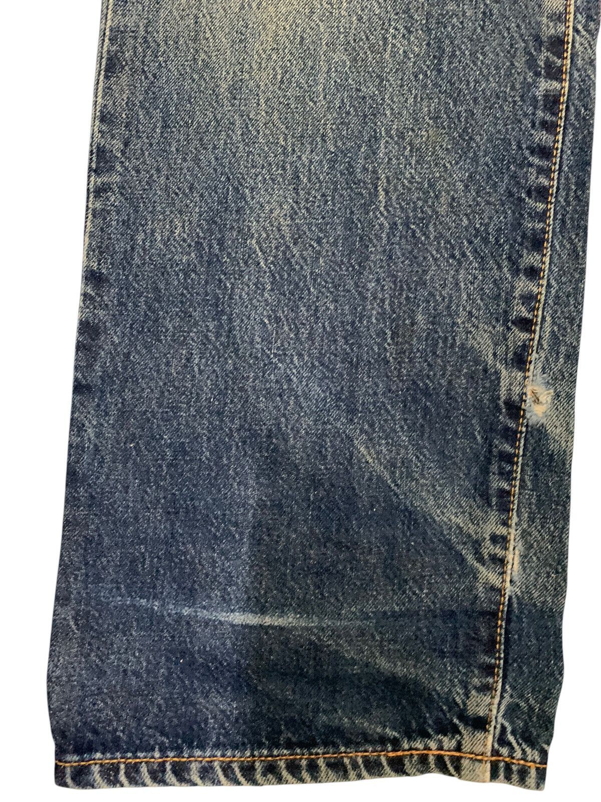 Kapital VTG EDWIN 505 SELVEDGE BAGGY FADED&RUSTY DISTRESSED DENIM Size US 27 - 21 Thumbnail