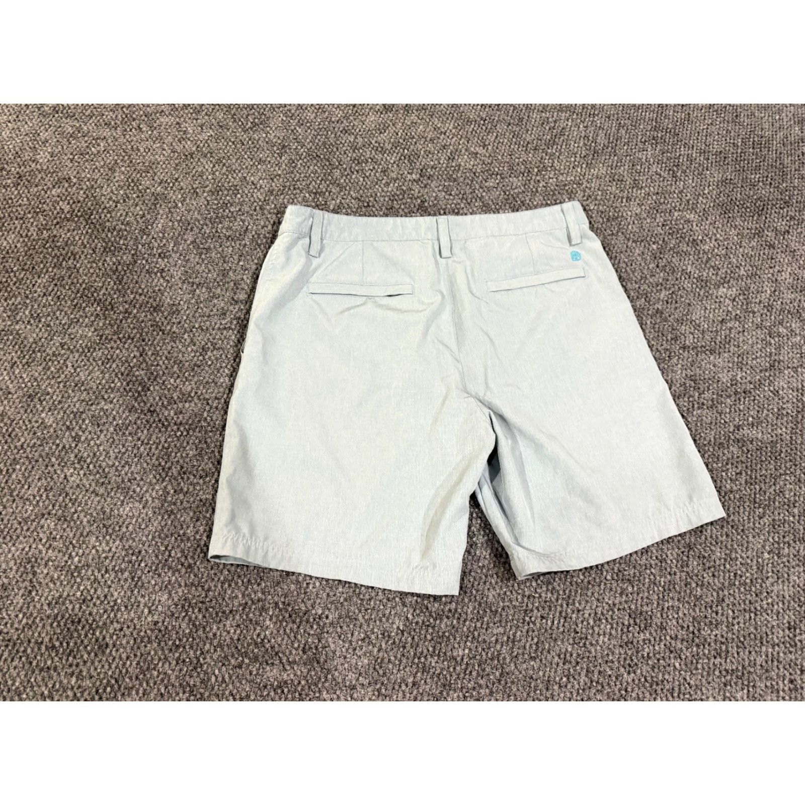 Tori Richard Tori Richard Shorts Mens 34 Light Blue Casual Stretch Flat Front Summer Blue Cotton Chino Pockets Size US 34 / EU 50 - 6 Thumbnail