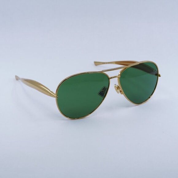 Bottega Veneta Bottega Veneta BV1305S 001 Sunglasses Gold Aviator Frame Size ONE SIZE - 5 Thumbnail