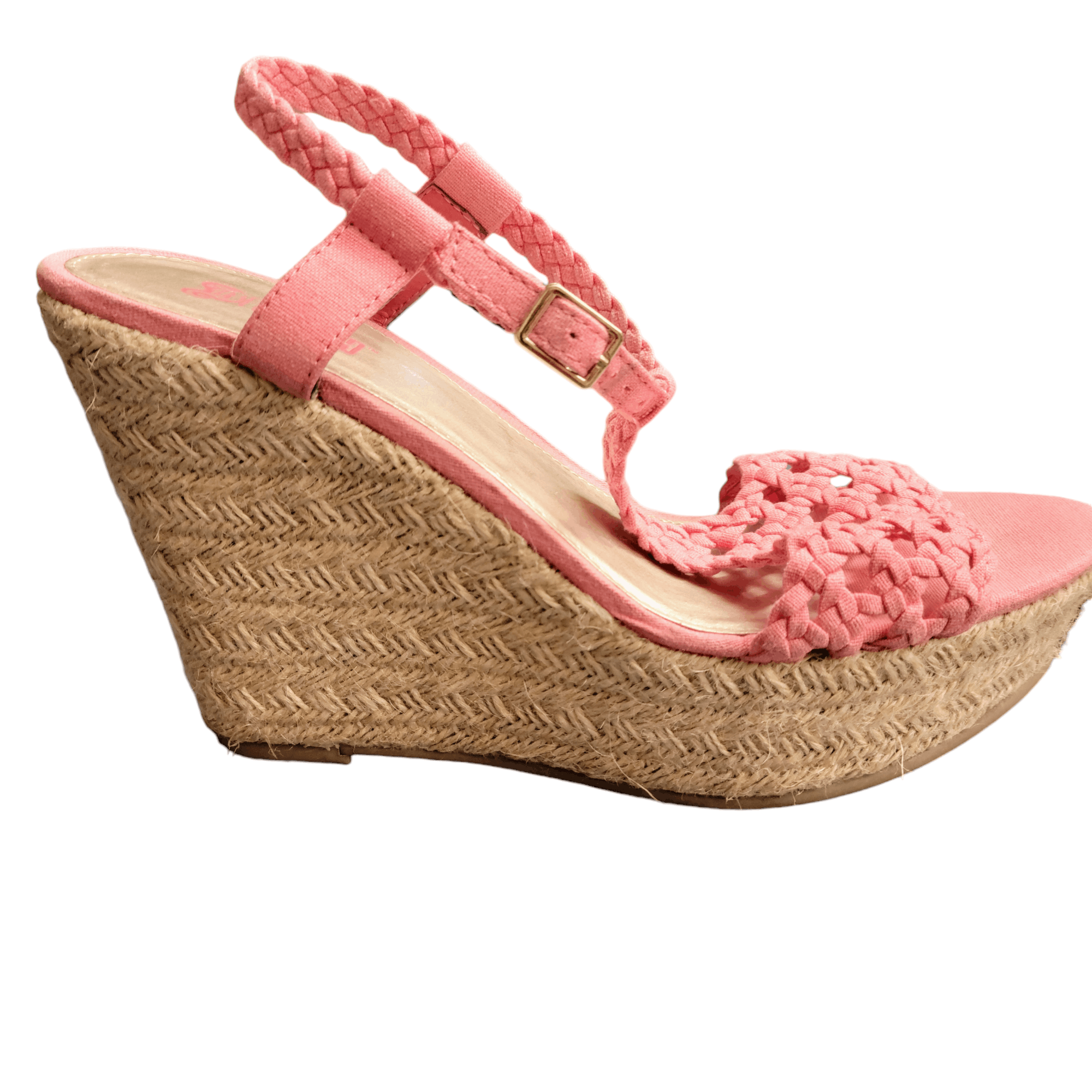 NBDN Nobrandedon Brash Pink Braided Platform High Heels Sandals Size US 9 / IT 39 - 3 Thumbnail