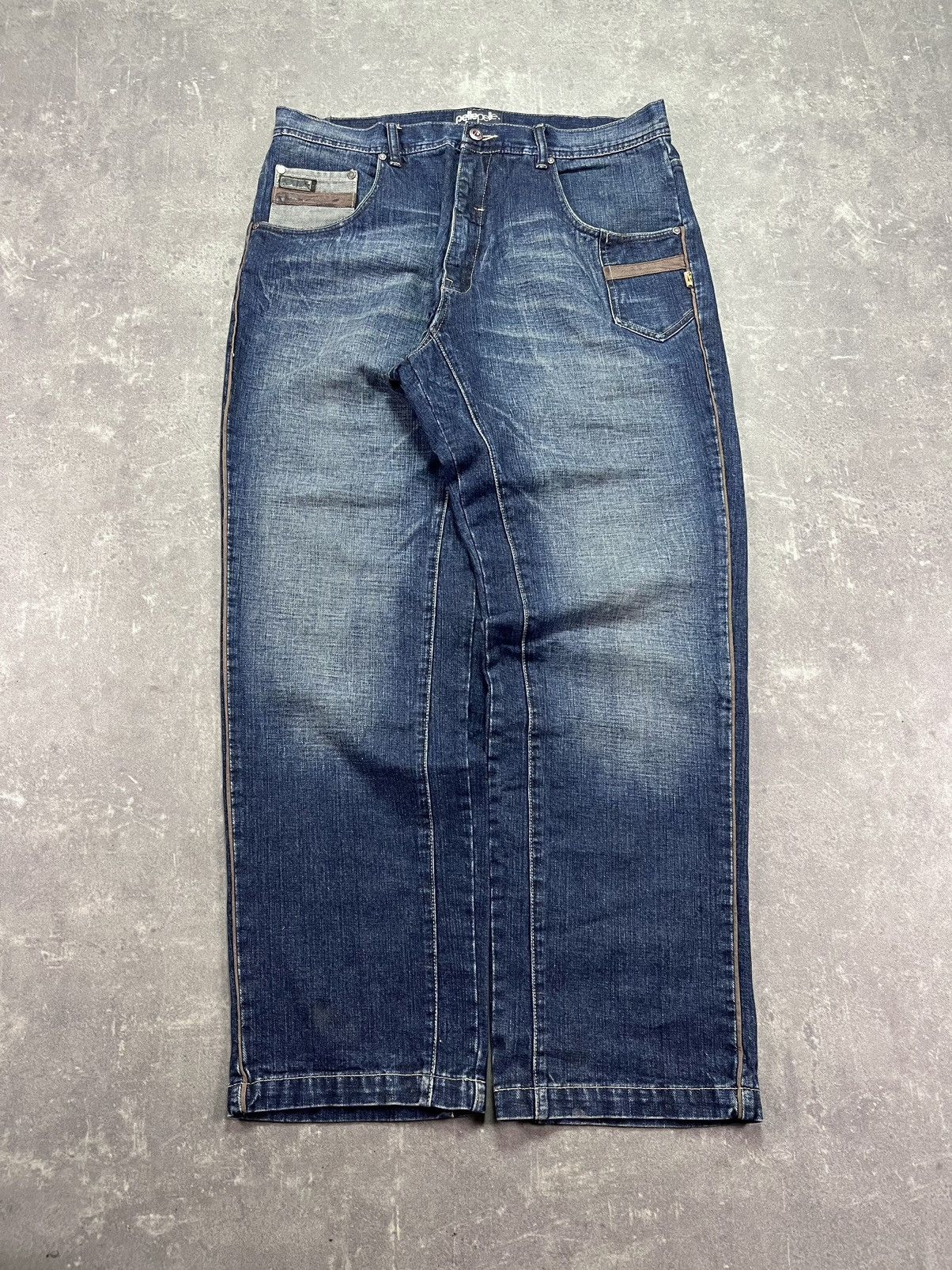 Pelle Pelle Pelle Pelle Marc Buchanan Vintage Baggy Heavy Denim Jeans 38 Size US 38 / EU 54 - 2 Thumbnail