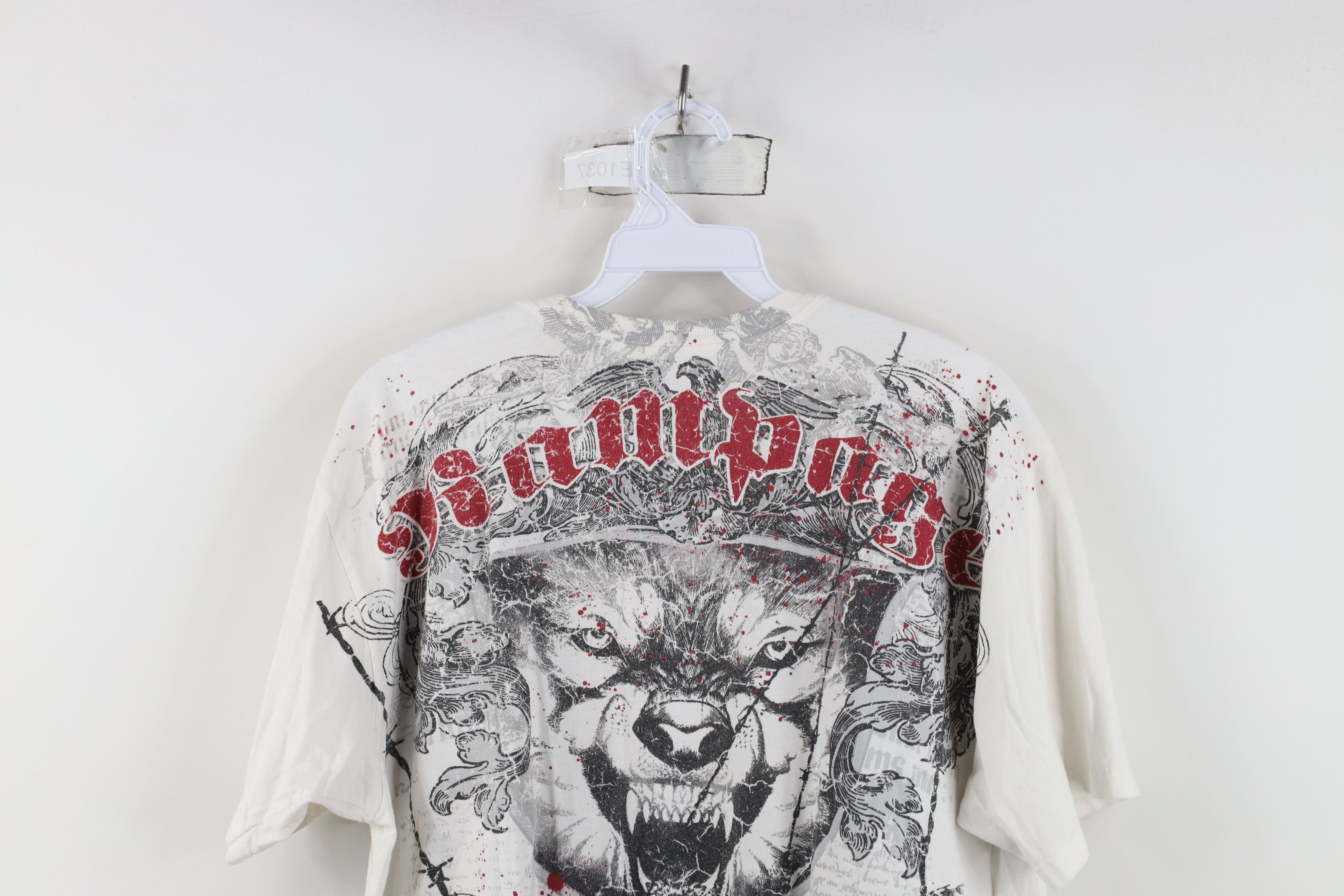 Vintage Vintage Y2K MMA UFC Rampage Jackson Fighting T-Shirt White Size US L / EU 52-54 / 3 - 14 Thumbnail