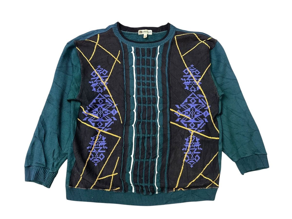 Japanese Brand Vintage Bringen Aztec Pattern Sweater Knitwear Size US XXL / EU 58 / 5 - 1 Thumbnail