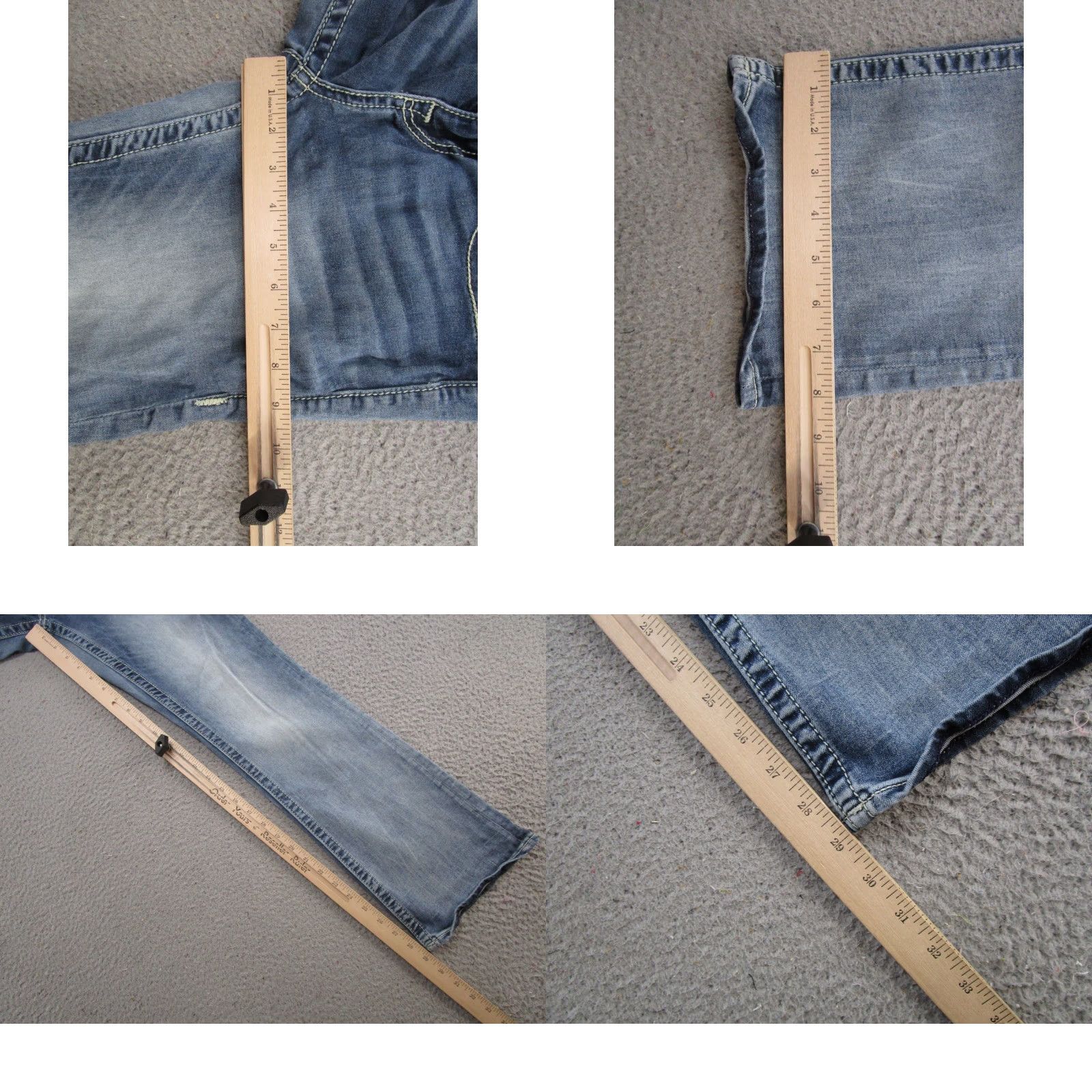 Vintage Vtg Vigoss Chelsea Bootcut Blue Stretch Denim Jeans Womens 28x29 Read Size 28" / US 6 / IT 42 - 8 Thumbnail
