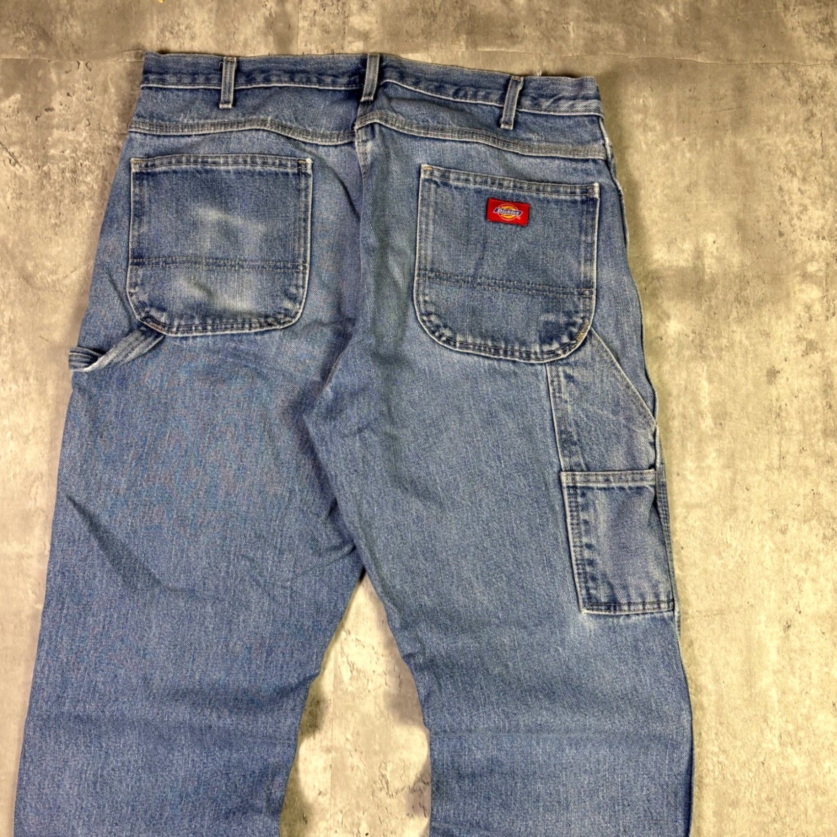 Dickies Dickies Jeans Mens 36x30 Blue Denim Workwear Utility Pants Relaxed Cargo Pocket Straight Adjustable Rise Mid Size US 36 / EU 52 - 6 Thumbnail