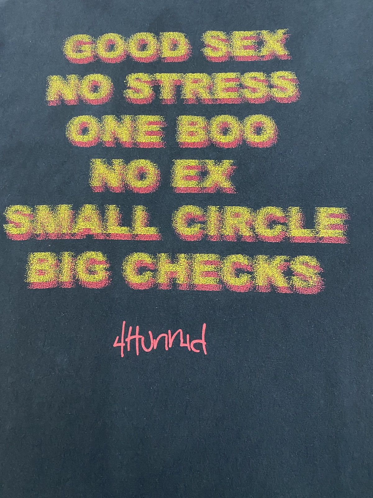 4HUNNID × Rap Tees 4 Hunnid Worn by Rapper YG Poem Good Sex No Stress Faded Size US M / EU 48-50 / 2 - 4 Thumbnail