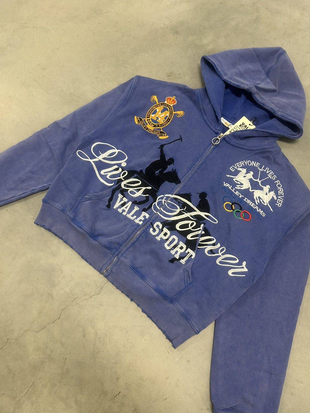 Vale Vale Forever Valley Dreams Blue Schwab Zip Up Hoodie New Size US S / EU 44-46 / 1 - 2 Thumbnail