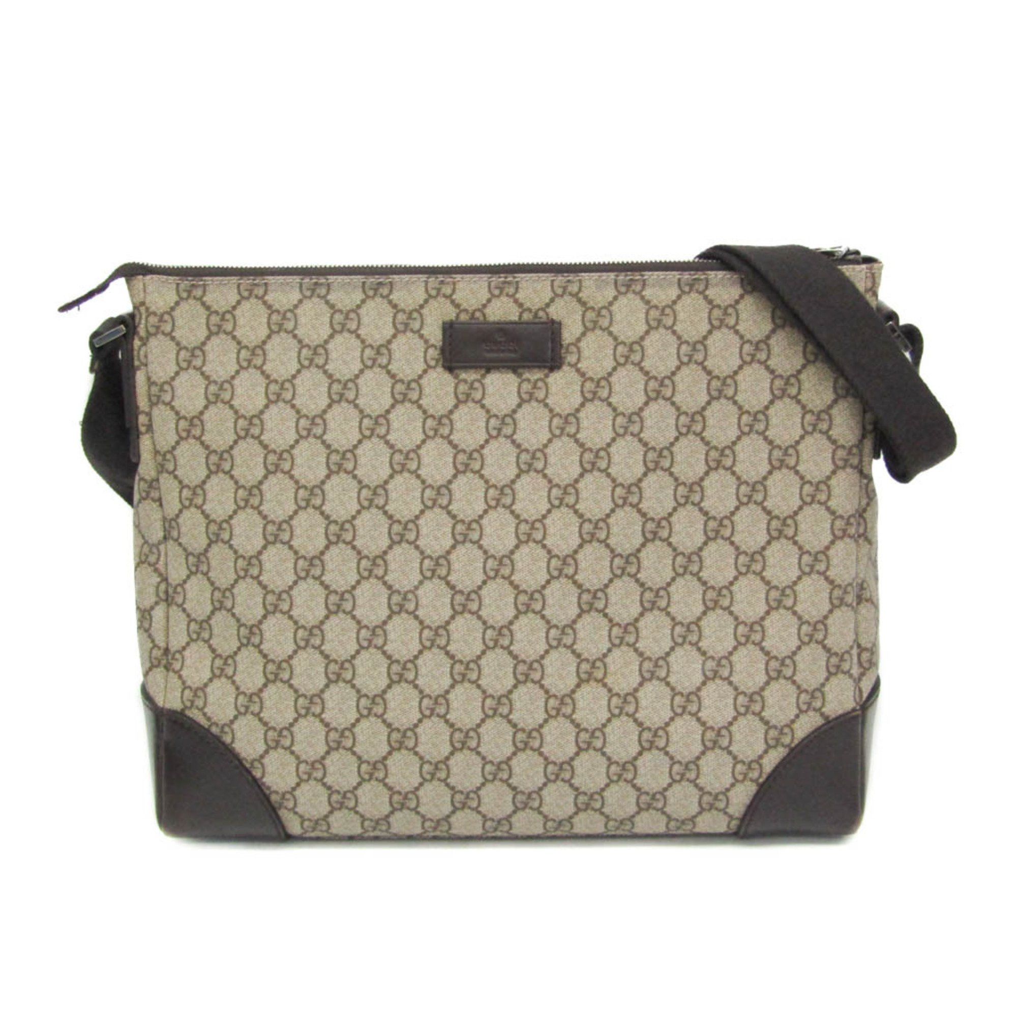 Gucci Gucci 110054 Men,Women GG Supreme Shoulder Bag Beige,Brown Size ONE SIZE - 1 Thumbnail