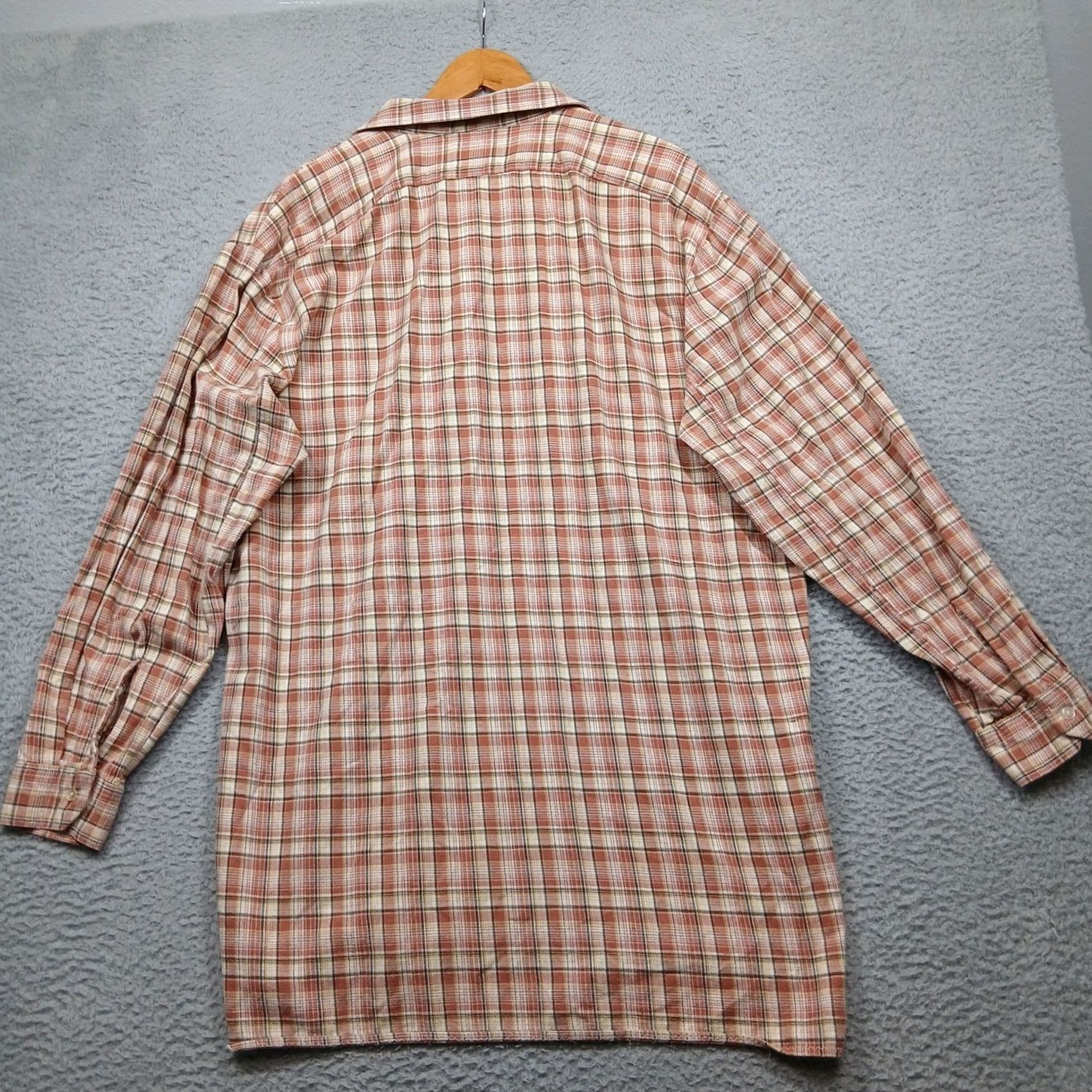 Vintage Big Rock Canyon Shirt Plaid Flannel Long Sleeve Cotton Brown Tan Men's 3XL Size US XXL / EU 58 / 5 - 3 Thumbnail