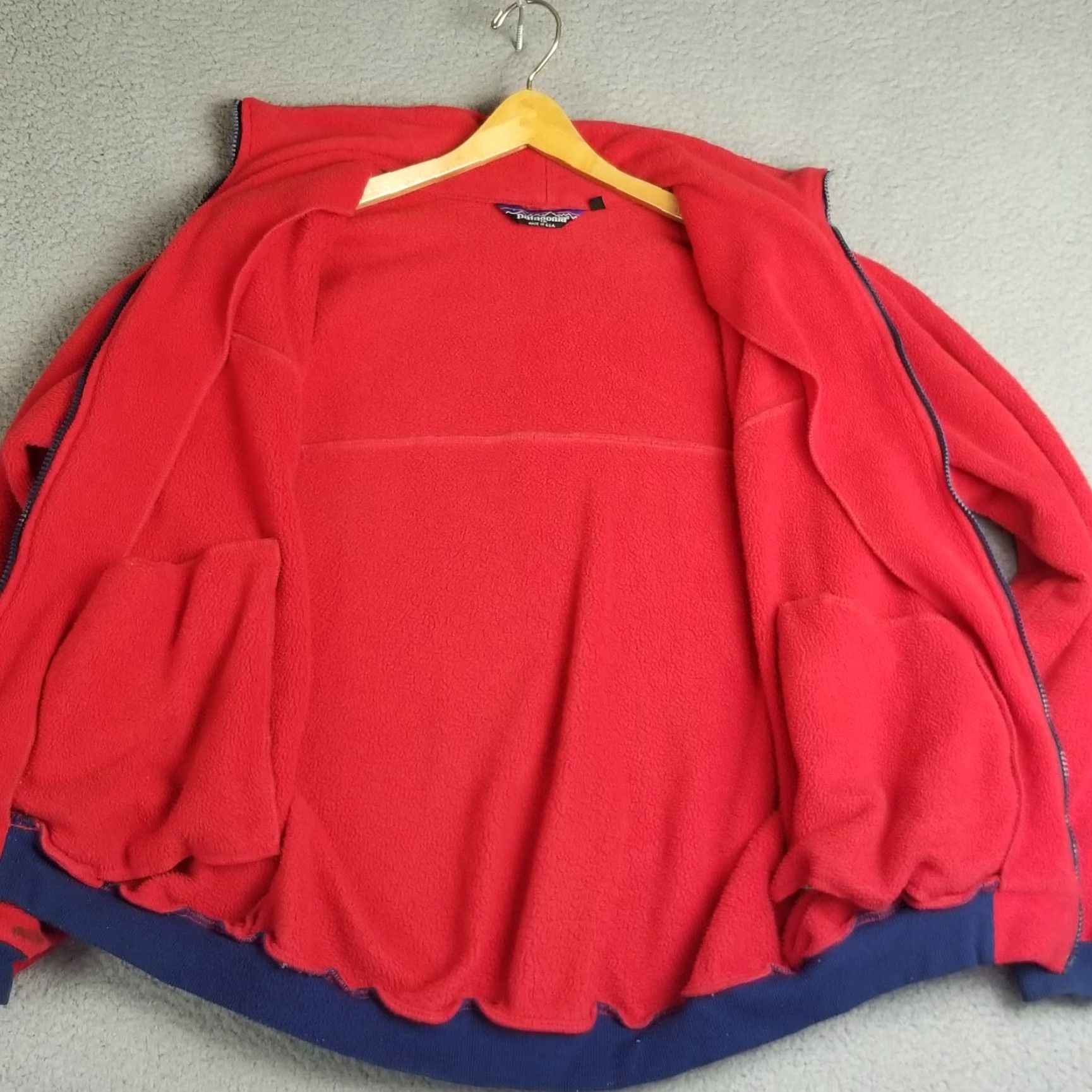 Patagonia Vintage Patagonia Fleece Jacket Red Men's Medium Full Zip USA Made 80s Size US M / EU 48-50 / 2 - 7 Thumbnail