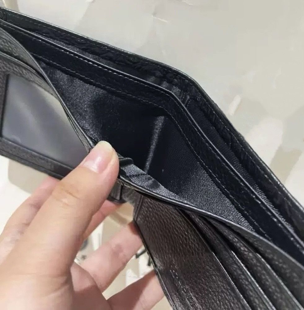 Japanese Brand Crocodile embossed print black leather wallet Size ONE SIZE - 3 Thumbnail