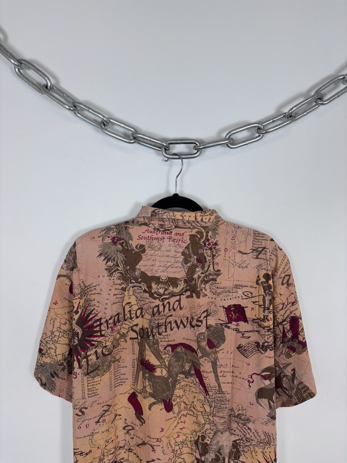 Gianfranco Ferre Vintage Gianfranco Ferre Men’s Map AOP Short Sleeve Shirt Size US XL / EU 56 / 4 - 16 Thumbnail