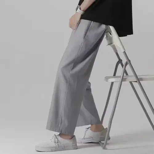 Jean Gray Color Wide Leg Jogger Pant Size US 29 - 2 Thumbnail