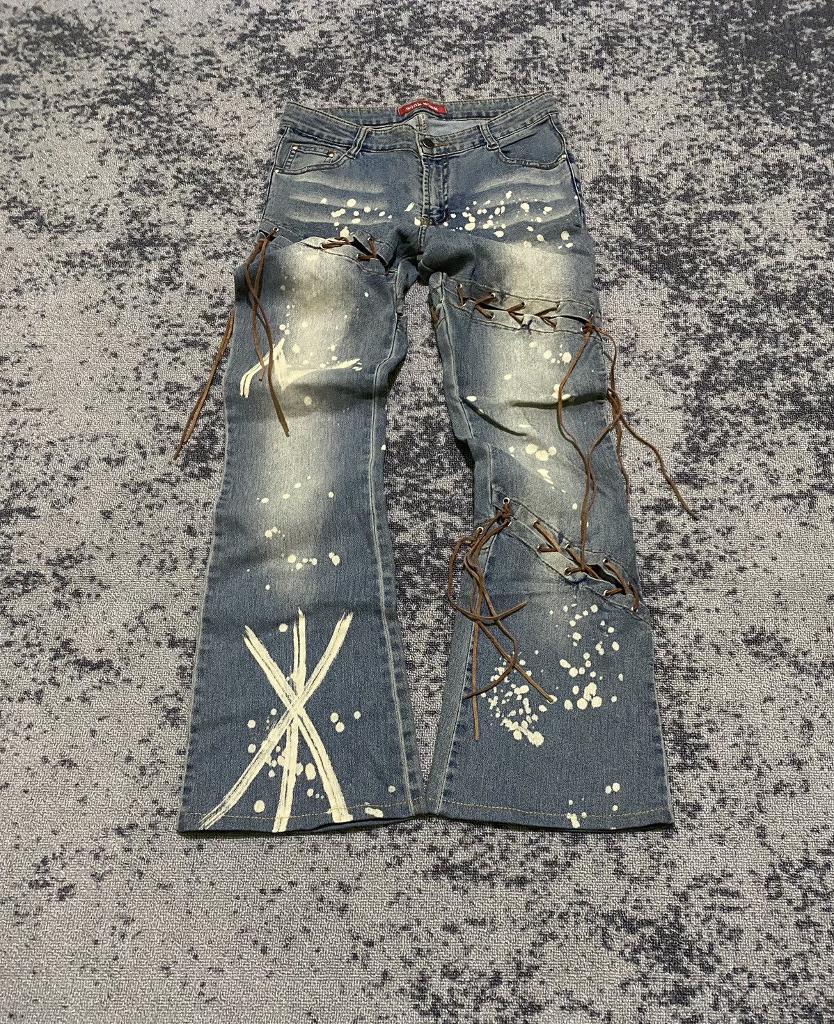 Y2k Winkwink laced ifsixwasnine flare jeans