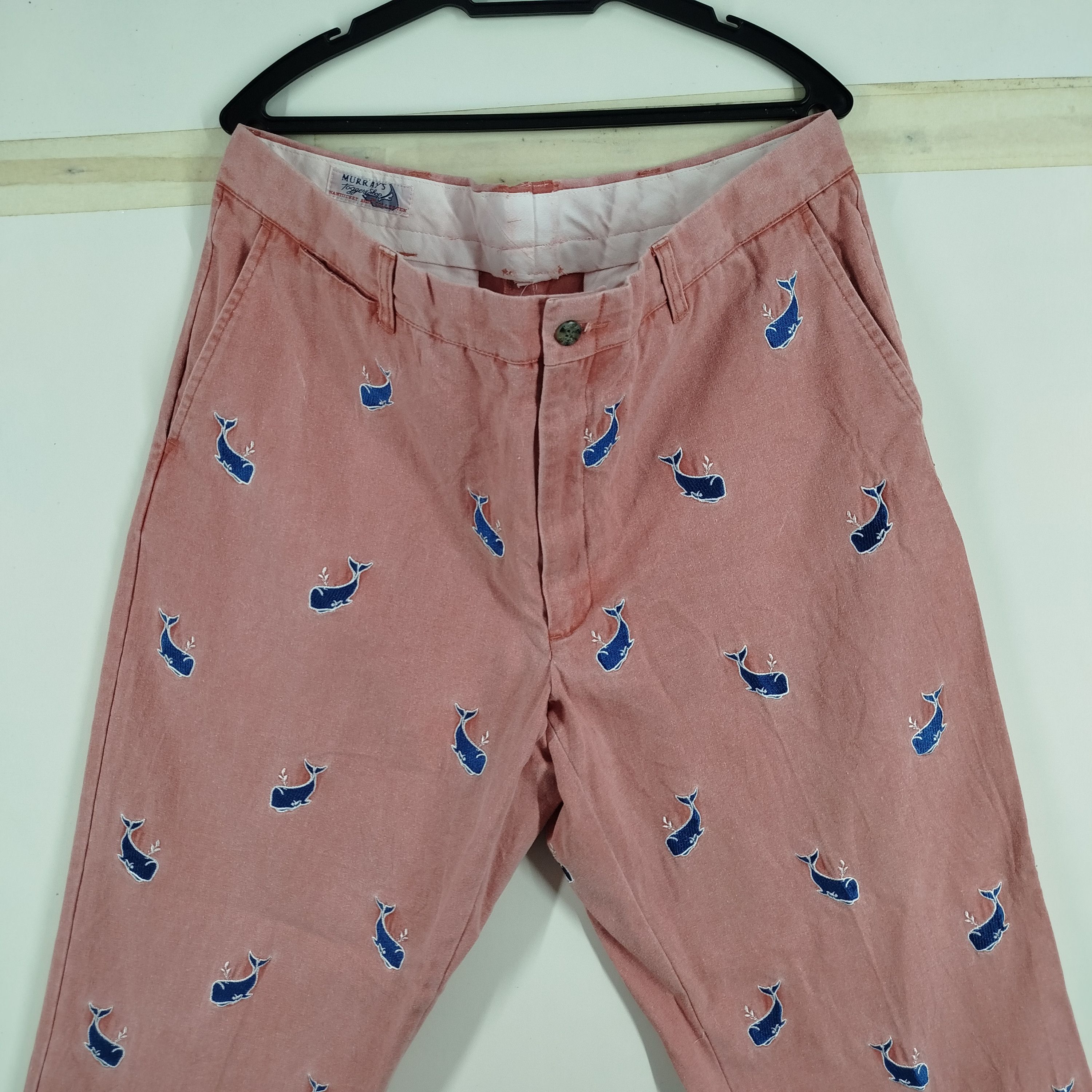 Vintage Murray's Toggery Fullprint Whales Embroidery Design Size US 36 / EU 52 - 1 Thumbnail
