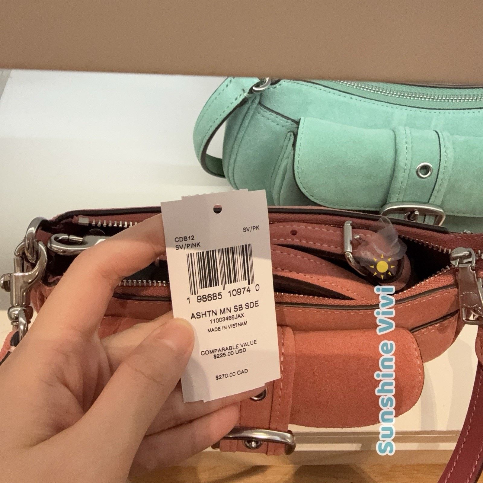 Coach NWT Coach Ashton Mini Shoulder Bag pink Leather CDB12 Size ONE SIZE - 7 Thumbnail