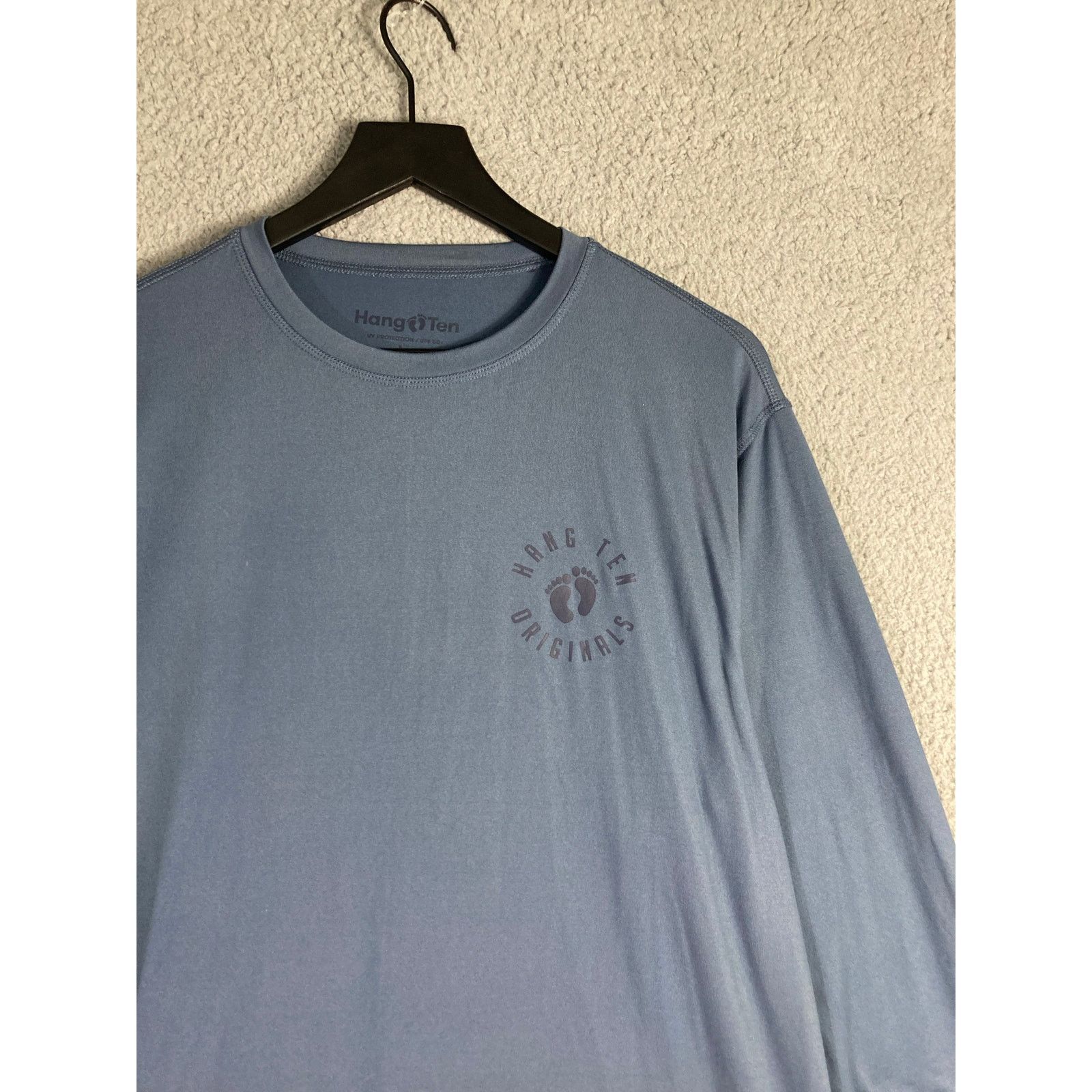 Hang Ten Hang Ten Men's Long Sleeve Sun Tee Shirt Blue UPF 50+ Size L Size US L / EU 52-54 / 3 - 4 Thumbnail