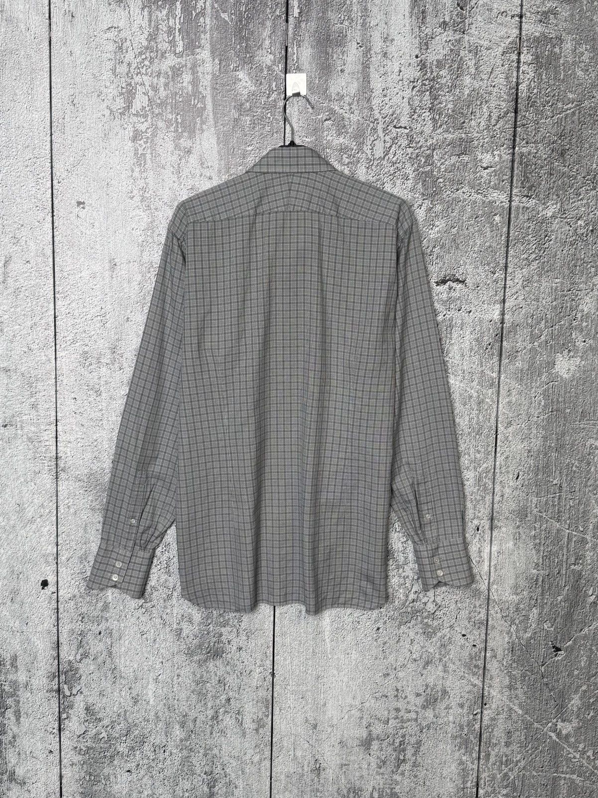 Tom Ford Tom Ford 94S1JE Grey Plaid Button Up Shirt Long Sleeve Men’s Size US L / EU 52-54 / 3 - 9 Thumbnail