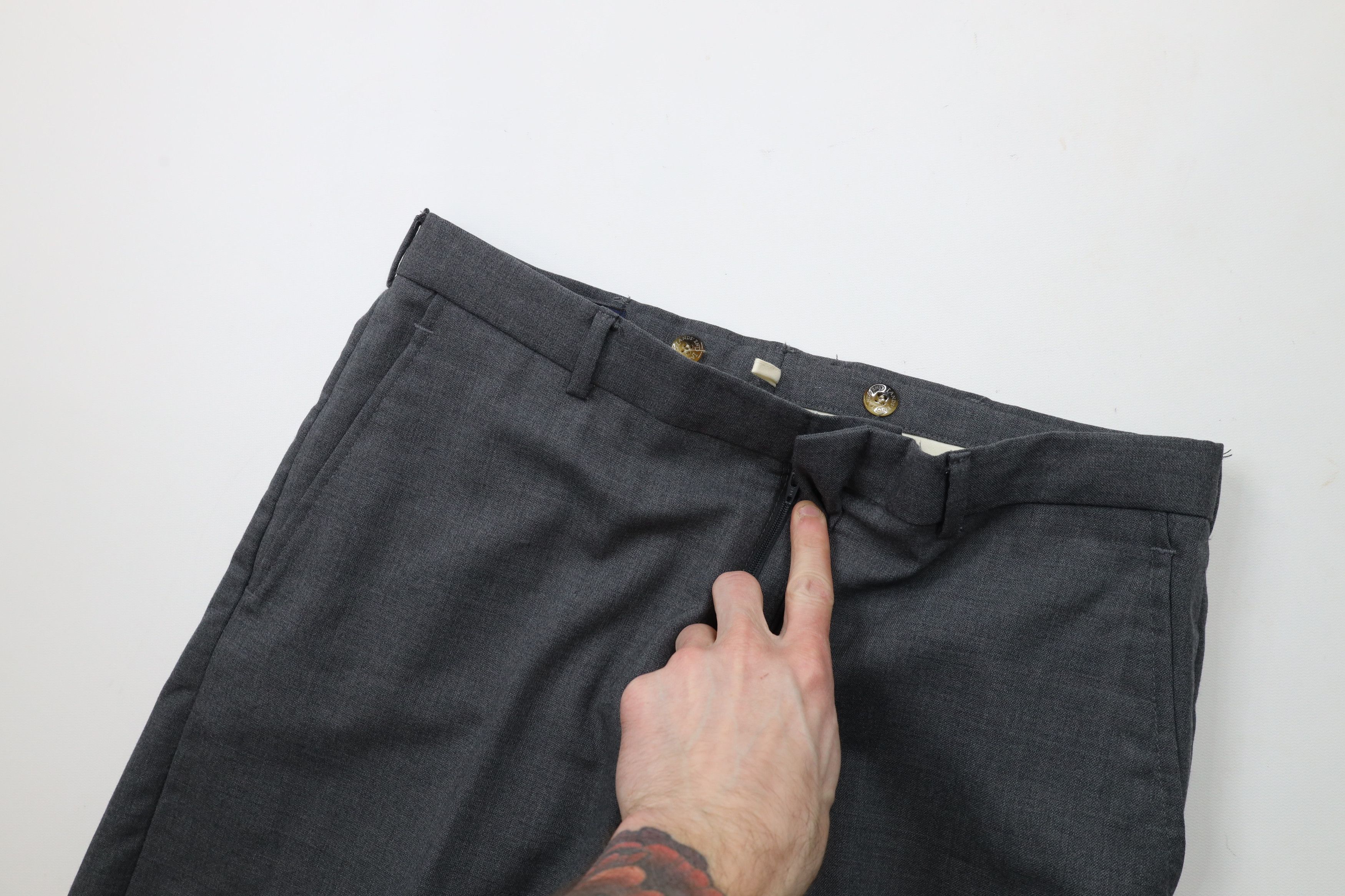 Lands' End × Vintage Vintage 90s Lands End Wide Leg Chino Pants Trousers USA Size US 32 / EU 48 - 6 Thumbnail