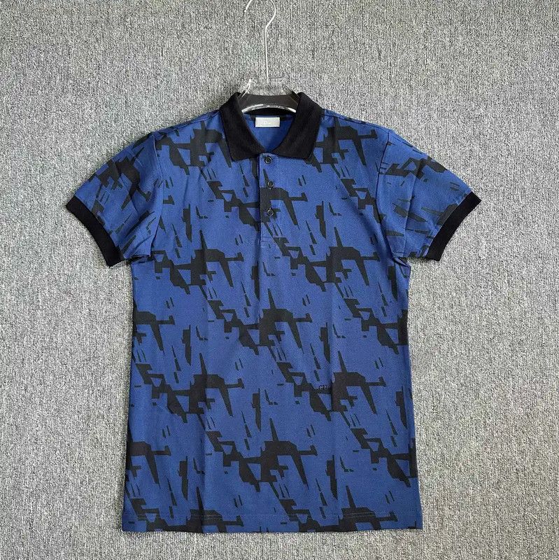 Dior Dior Blue Cotton Logo Polo for Men 0089 Size US S / EU 44-46 / 1 - 1 Thumbnail