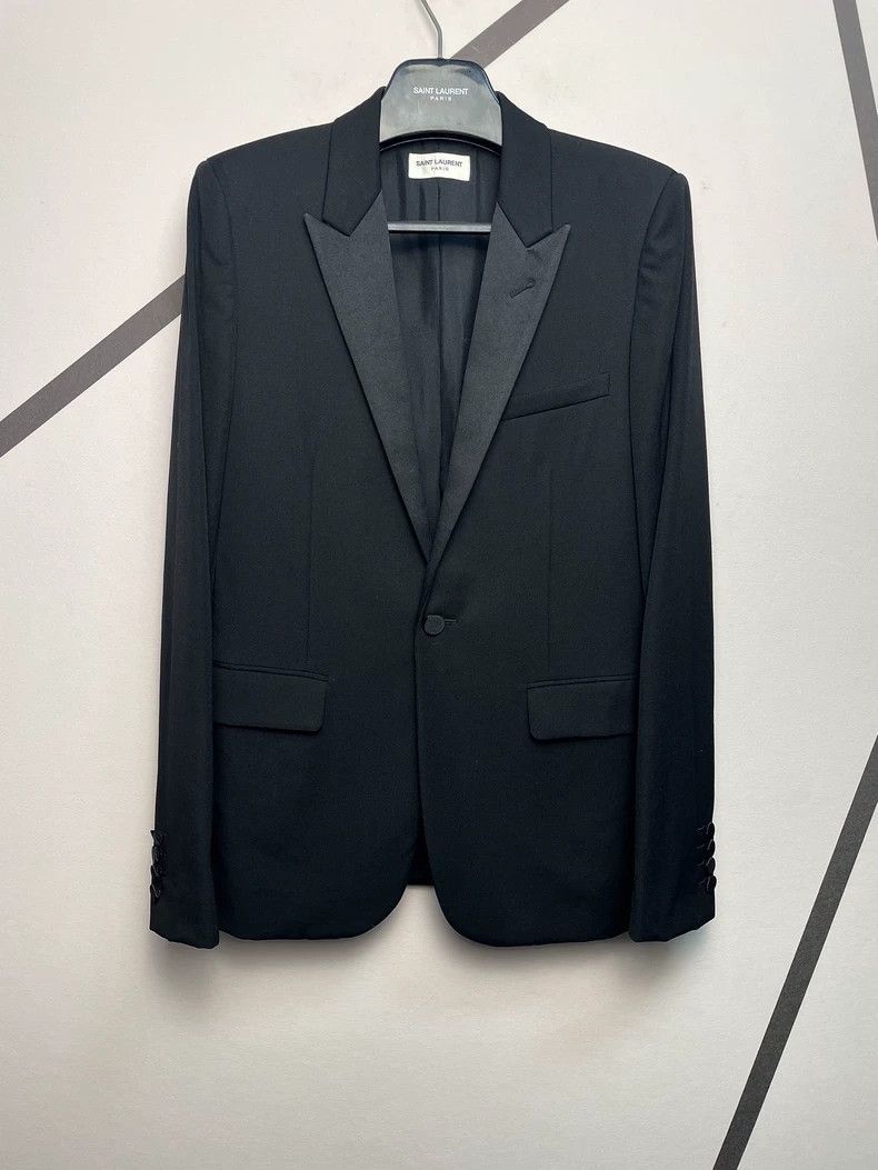 Saint Laurent Paris Saint Laurent Paris Black smoking jacket-2506 Size US M / EU 48-50 / 2 - 1 Thumbnail