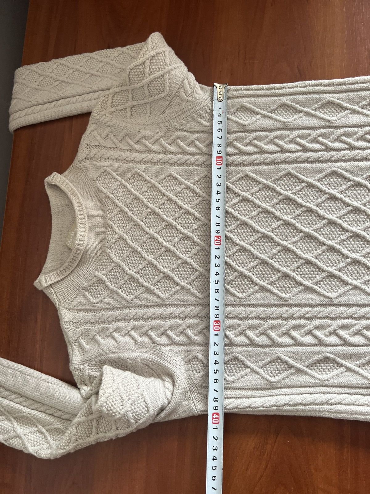 Max Mara Max Mara Cream Cable Knit Aran sweater dress wool blend Size S / US 4 / IT 40 - 11 Thumbnail