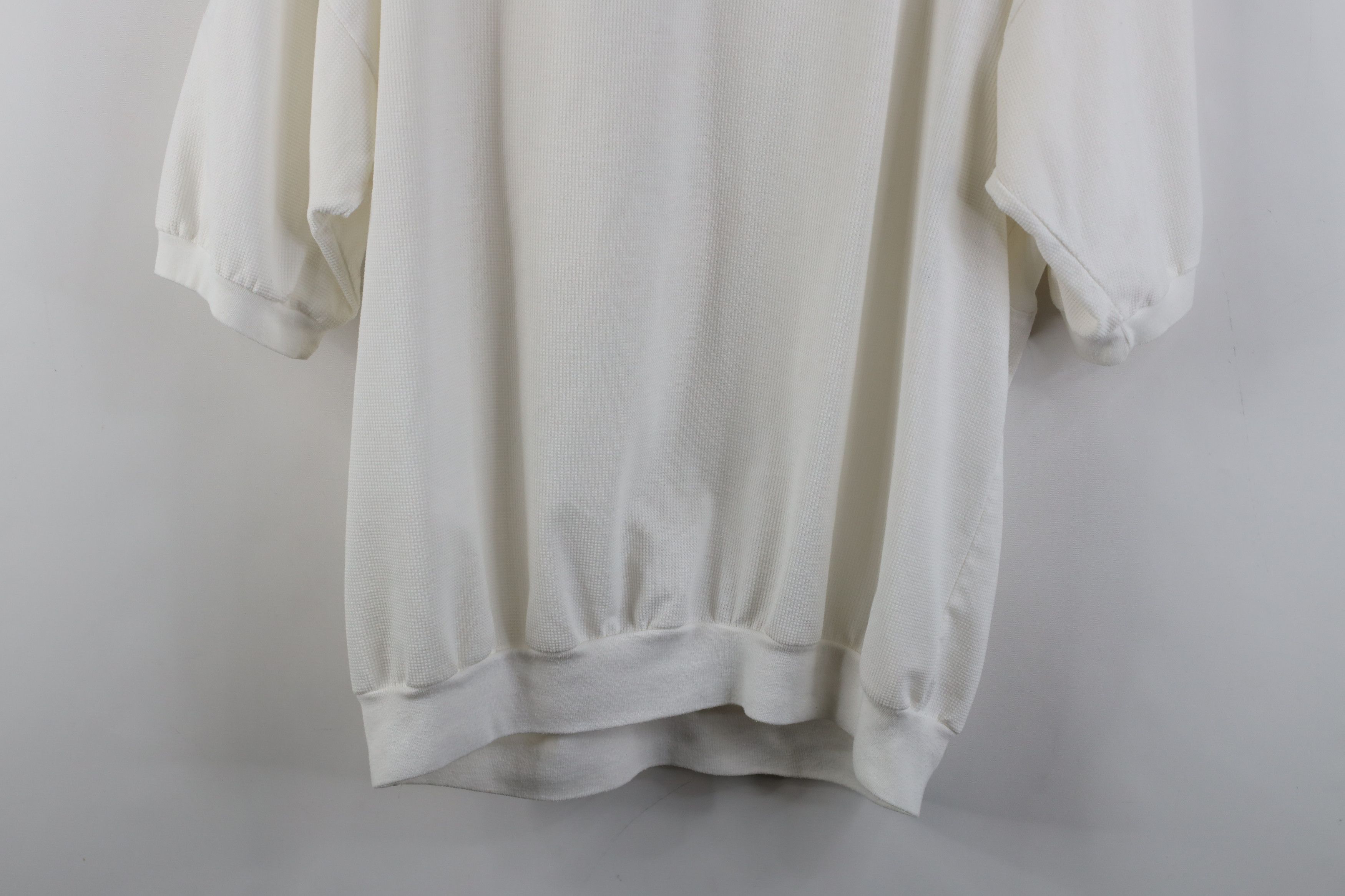 Vintage Vintage 90s Streetwear Knit Pullover Polo Shirt White Size US XL / EU 56 / 4 - 10 Thumbnail
