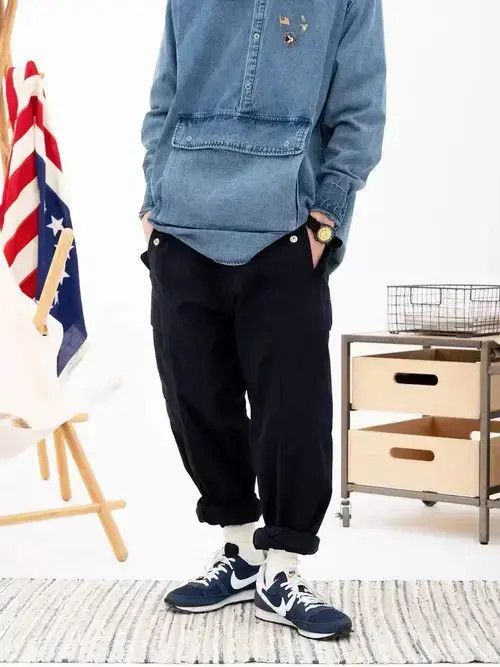 Other 21SS Indigo Union Japan Navy Multi Pockets Worker Pants Size US 34 / EU 50 - 1 Thumbnail