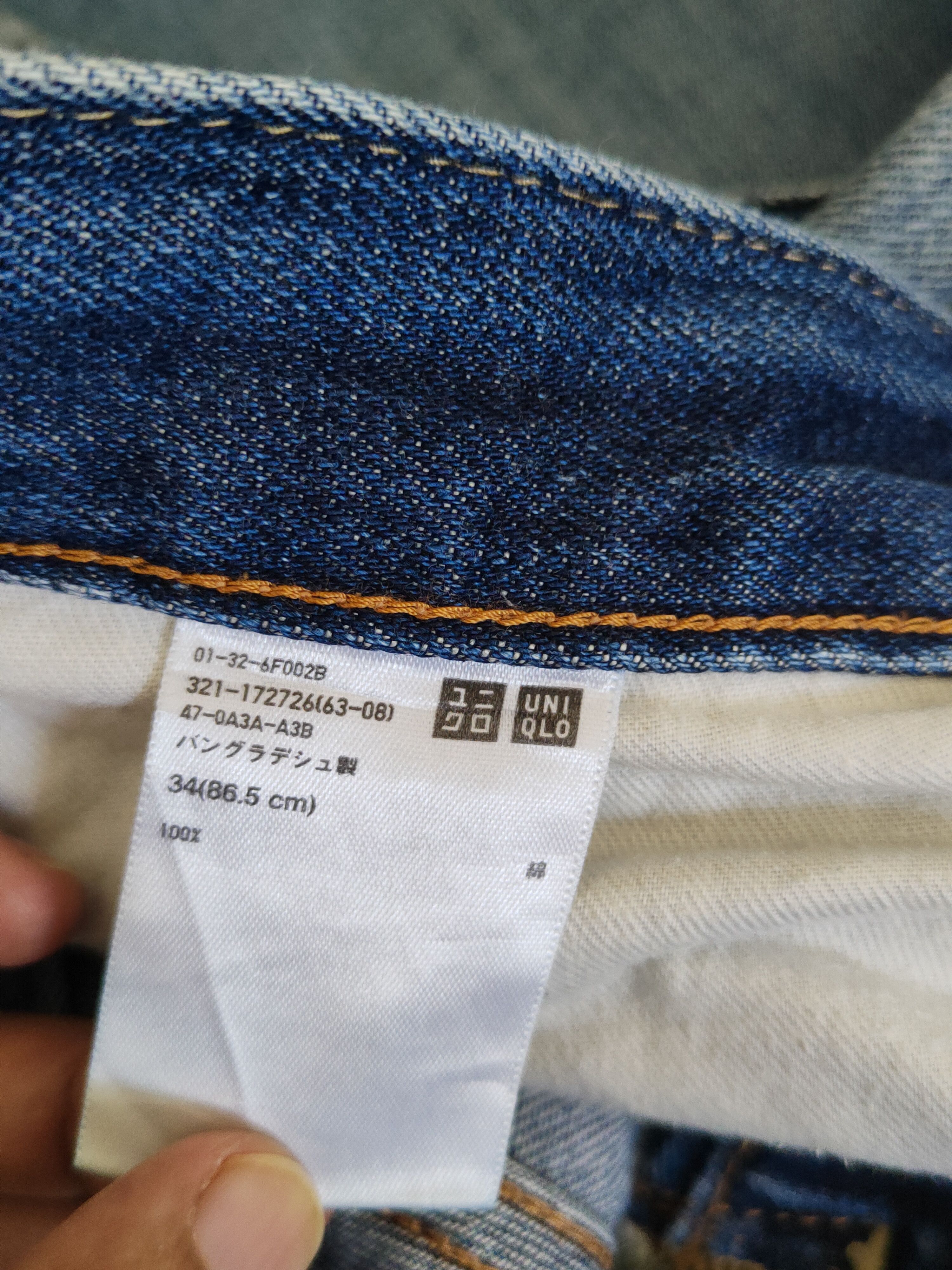 Japanese Brand Uniqlo vintage Dark Blue Faded jeans Denim #S1547 Size US 34 / EU 50 - 15 Thumbnail