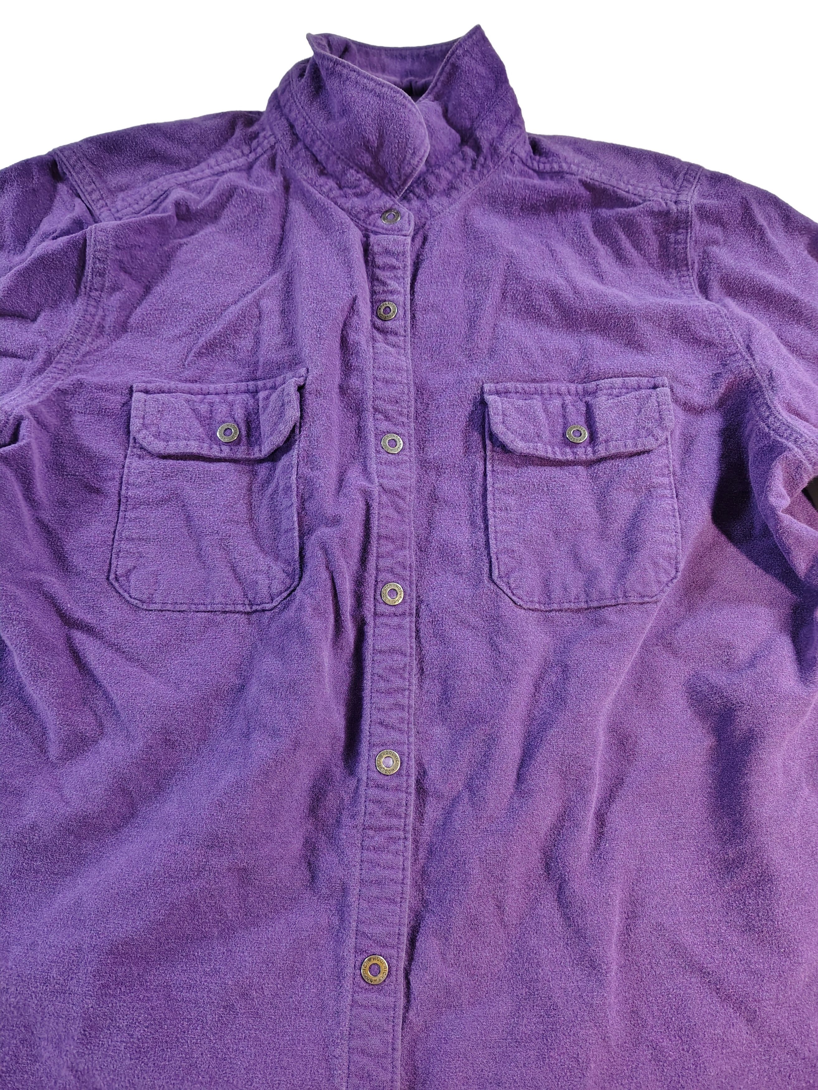 Woolrich Woolen Mills Women's Vintage Long Sleeve Purple Woolrich Button-Up Shirt Size L / US 10 / IT 46 - 2 Thumbnail
