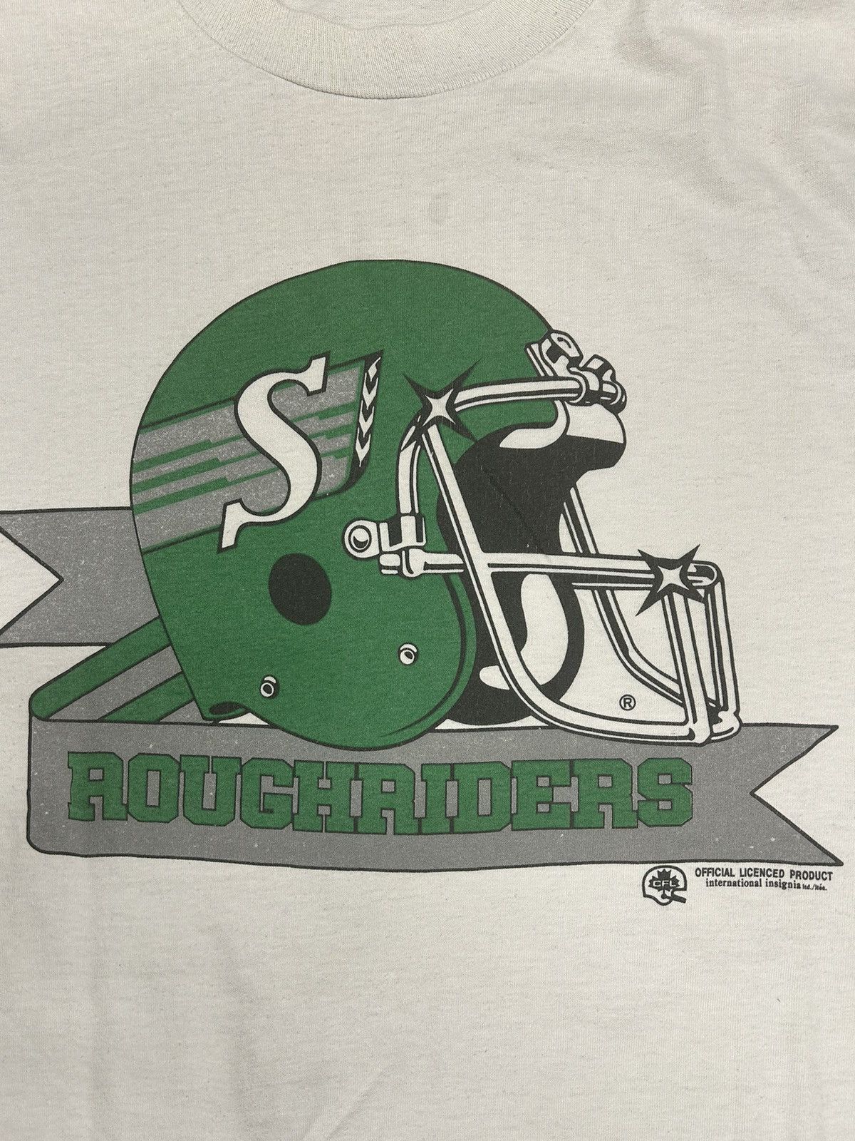 NFL Crazy Vintage 90s Essential CFL Football Roughriders T-Shirt Size US L / EU 52-54 / 3 - 2 Thumbnail
