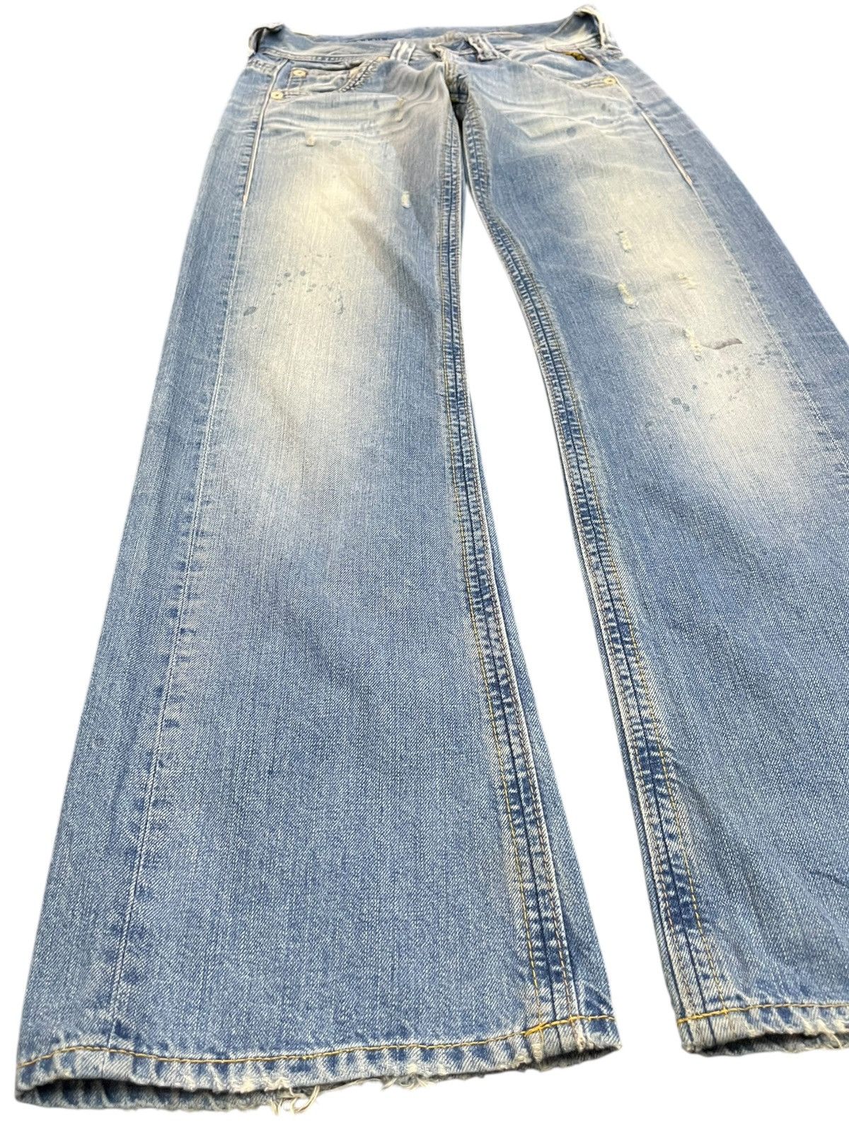 Le Grande Bleu (L.G.B.) × Replay Vintage Replay Flare Bell Bottom Faded Denim Size US 29 - 3 Thumbnail