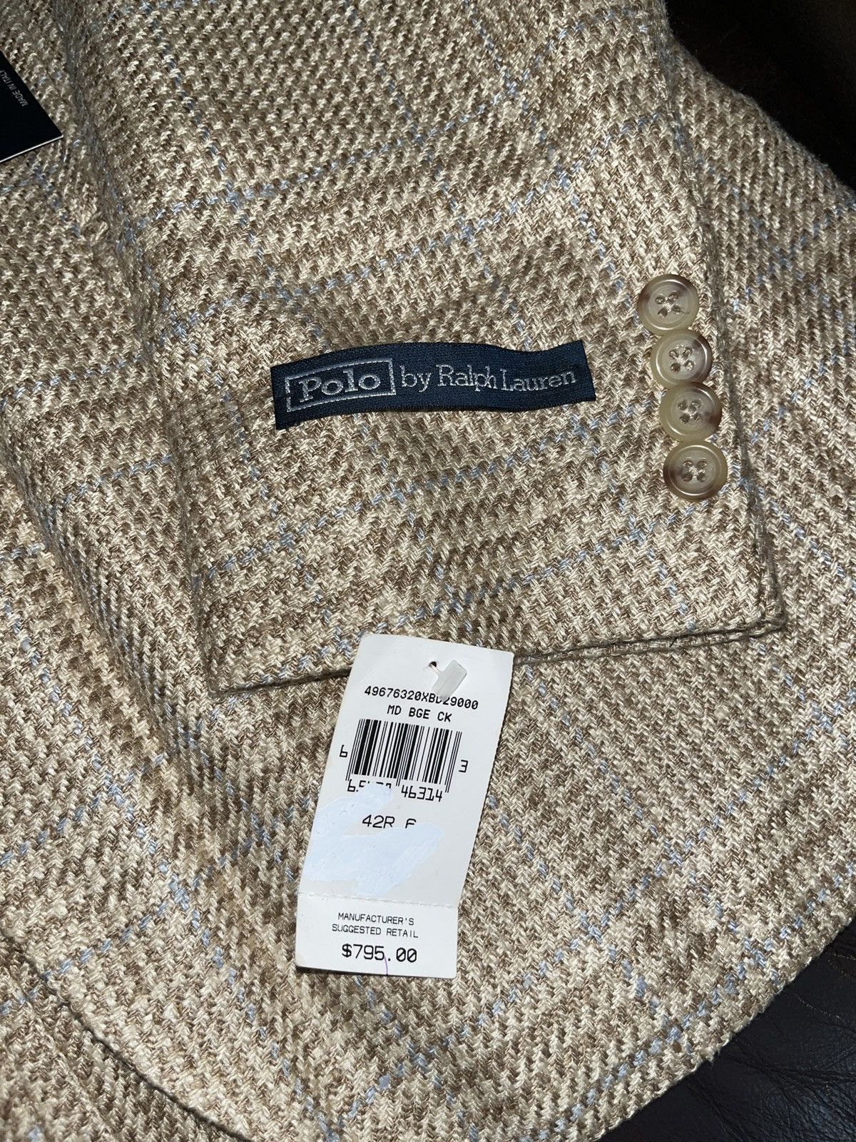 Polo Ralph Lauren Polo Ralph Lauren Blue Label Silk Linen 3/2 Roll Blazer 42 Size 42R - 5 Thumbnail