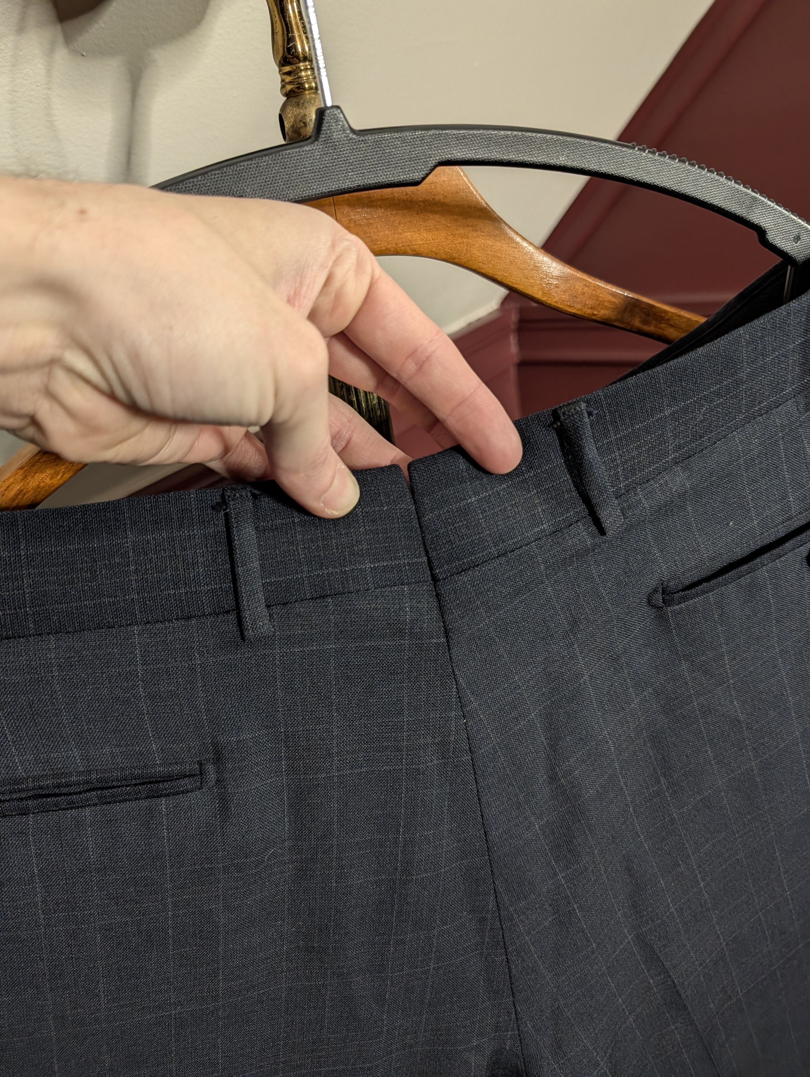 Corneliani Merino wool gray check pattern Italian dress pants sz 50 Size US 33 - 9 Thumbnail