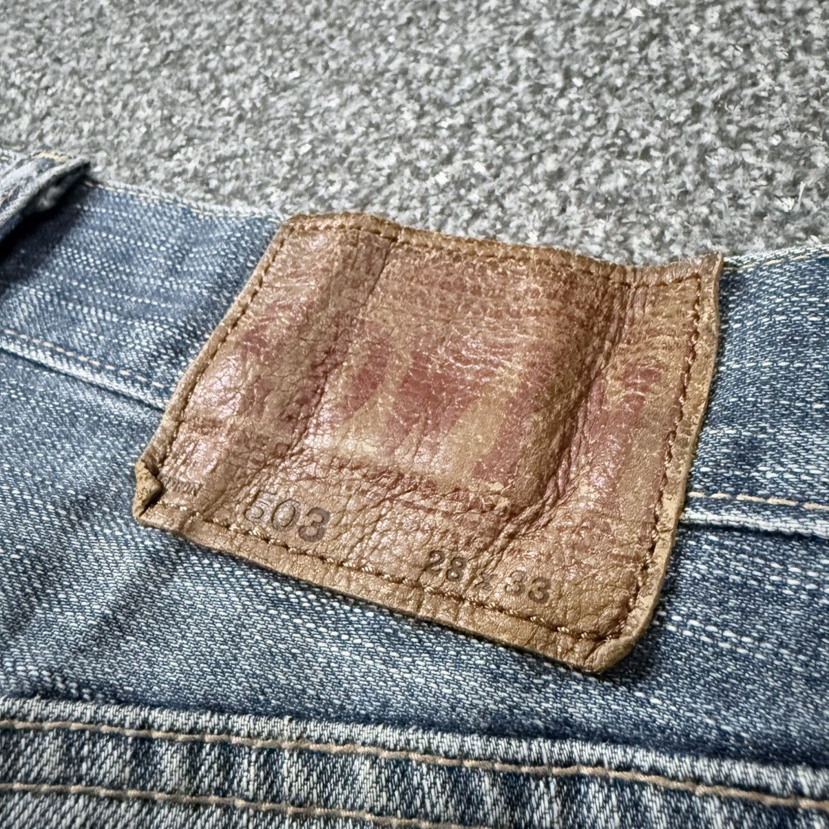 Kapital 🇯🇵 Japanese Heavy Faded Edwin 503 Distressed Denim Size US 28 / EU 44 - 8 Thumbnail