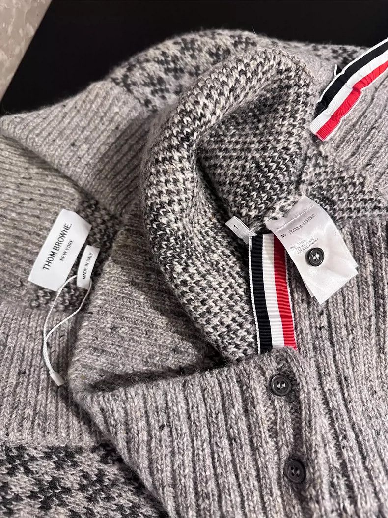 Thom Browne Thom Browne size1 Gray thick sweater Size US S / EU 44-46 / 1 - 3 Thumbnail