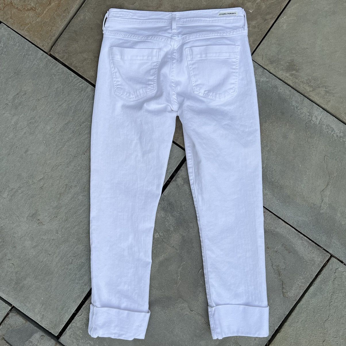 Citizens Of Humanity Citizens of Humanity White Cuffed Jeans Size 27" / US 4 / IT 40 - 2 Thumbnail
