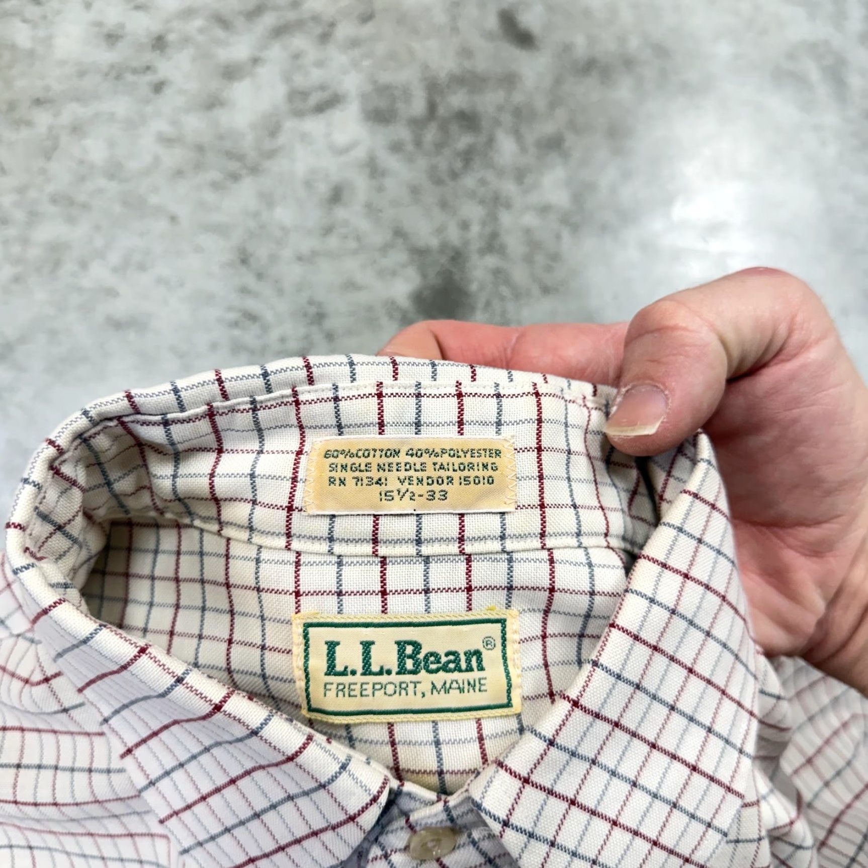 Vintage VINTAGE L.L. Bean Shirt Mens Medium White Check Button Down Long Sleeve Casual Size US M / EU 48-50 / 2 - 3 Thumbnail