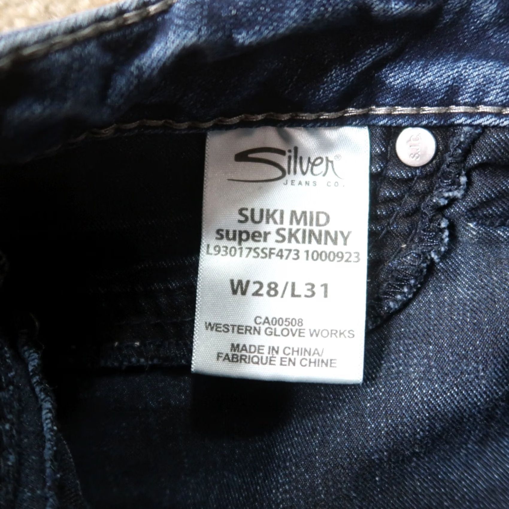 Silver Jeans Co. Silver Jeans Suki Skinny Jeans Women 28x31 Blue Denim Stretch Size 28" / US 6 / IT 42 - 4 Thumbnail