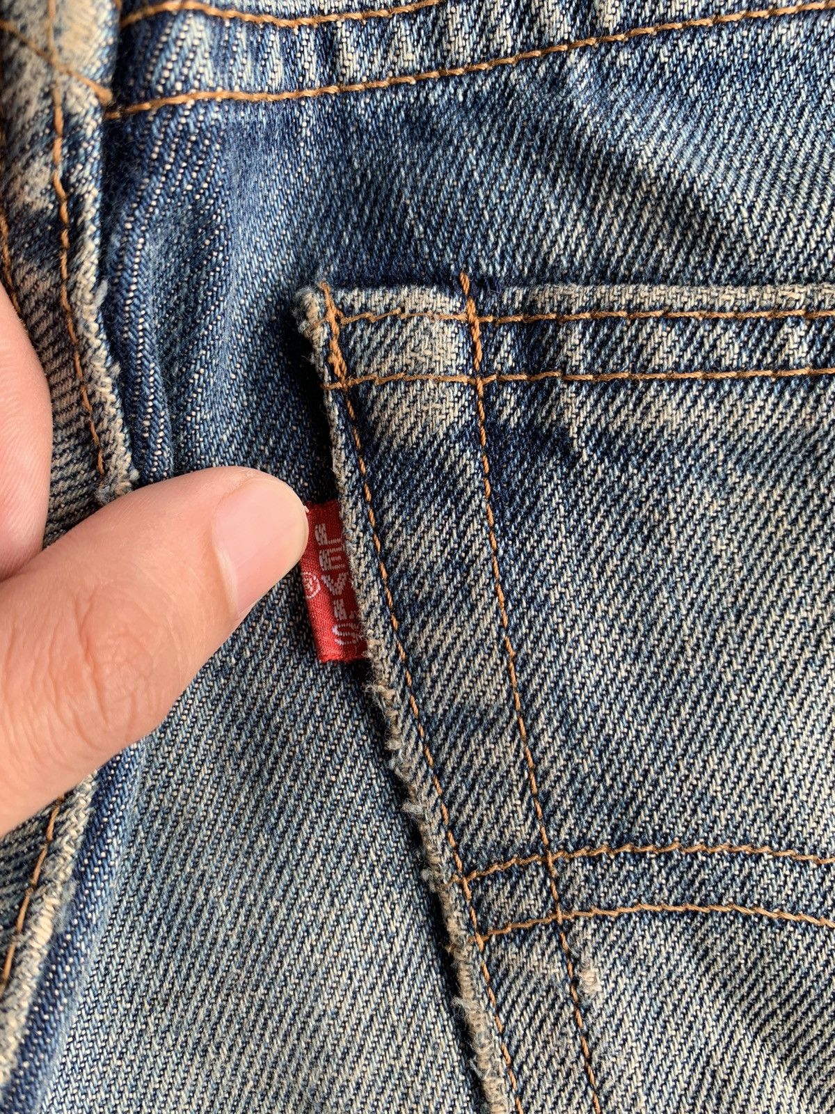 Levi's VINTAGE LEVIS BIG E SELVEDGE 502 XX DISTRESSED DENIM Size US 27 - 10 Thumbnail
