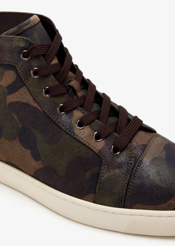 Christian Louboutin Mens Louis Flat Crosta Camouflage High Top Sneaker 48.5 15.5 Size US 15 / EU 48 - 5 Thumbnail