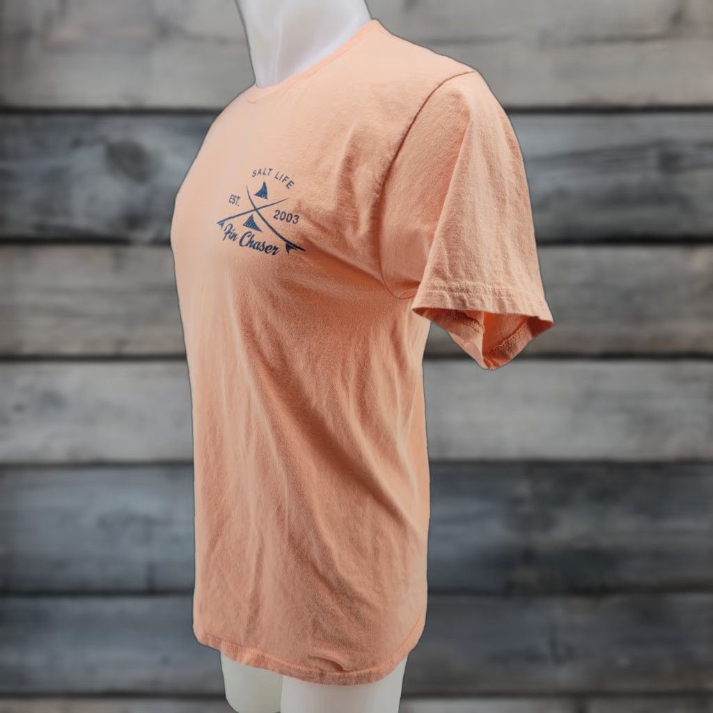 Vintage SALT Life Fin Chaser T-Shirt Orange Medium Men Shirt Short Sleeve" Size US M / EU 48-50 / 2 - 1 Thumbnail