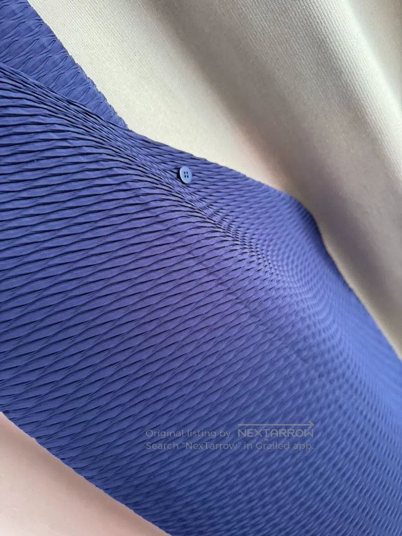 Issey Miyake Issey Miyake Navy Blue Small Fish-Scale Dress Size M / US 6-8 / IT 42-44 - 3 Thumbnail