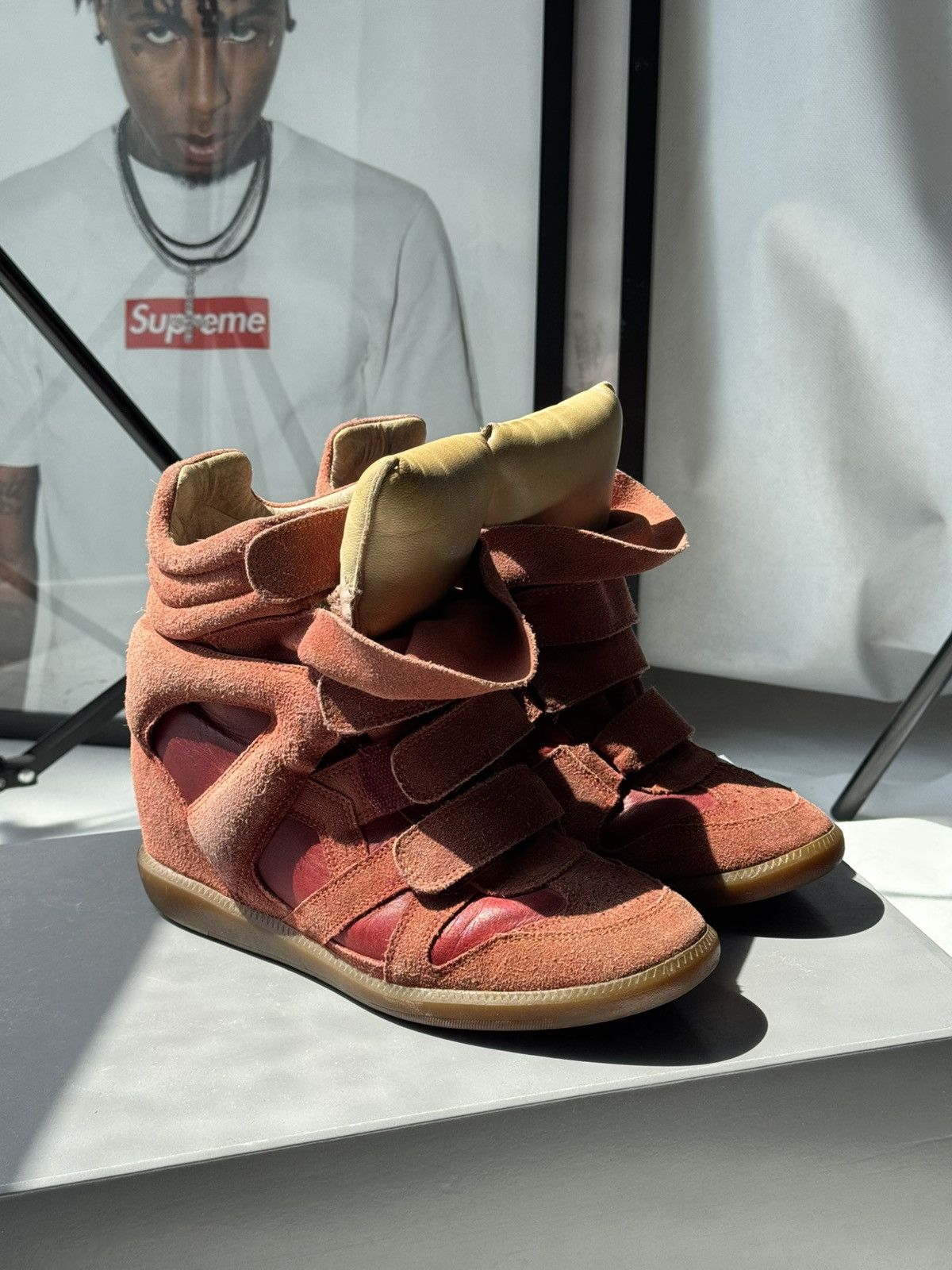 Isabel Marant Isabel Marant Bekett sneakers shoes Washed Suede Wedge Size US 11 / IT 41 - 16 Thumbnail