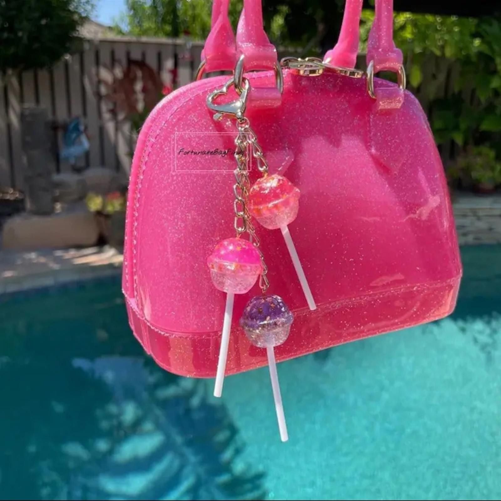 Designer Glitter Lollipop Bag Charm NWT Size ONE SIZE - 2 Thumbnail