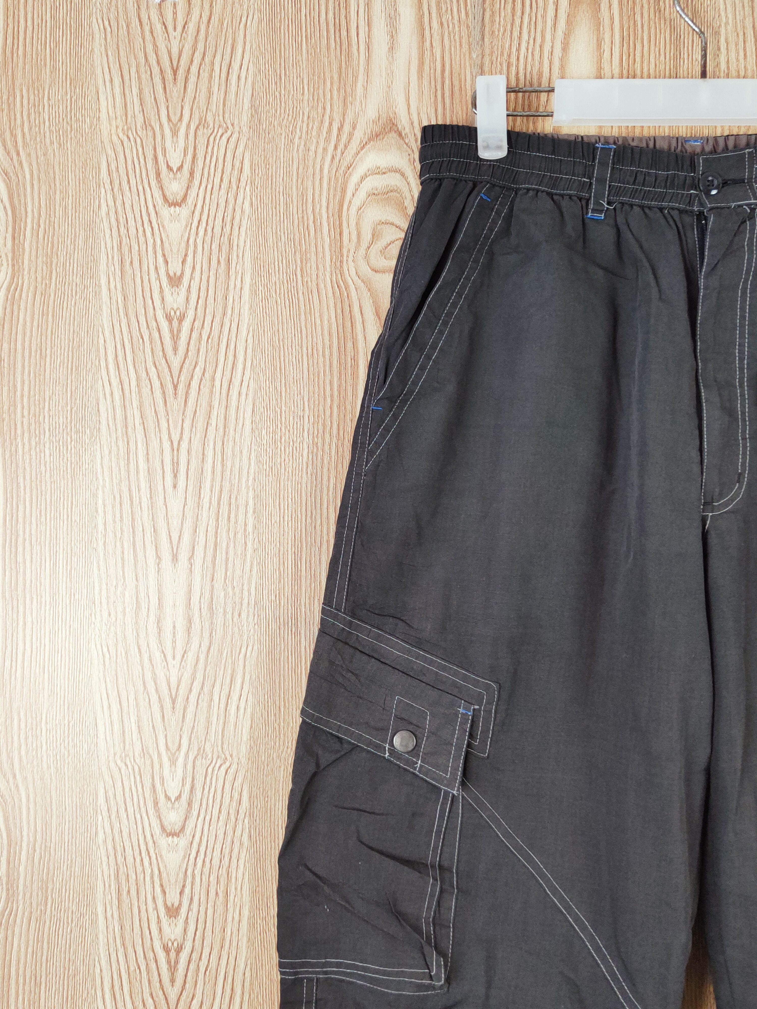 Japanese Brand First Down Black Multipocket Sweatpants #W627 Size US 31 - 3 Thumbnail