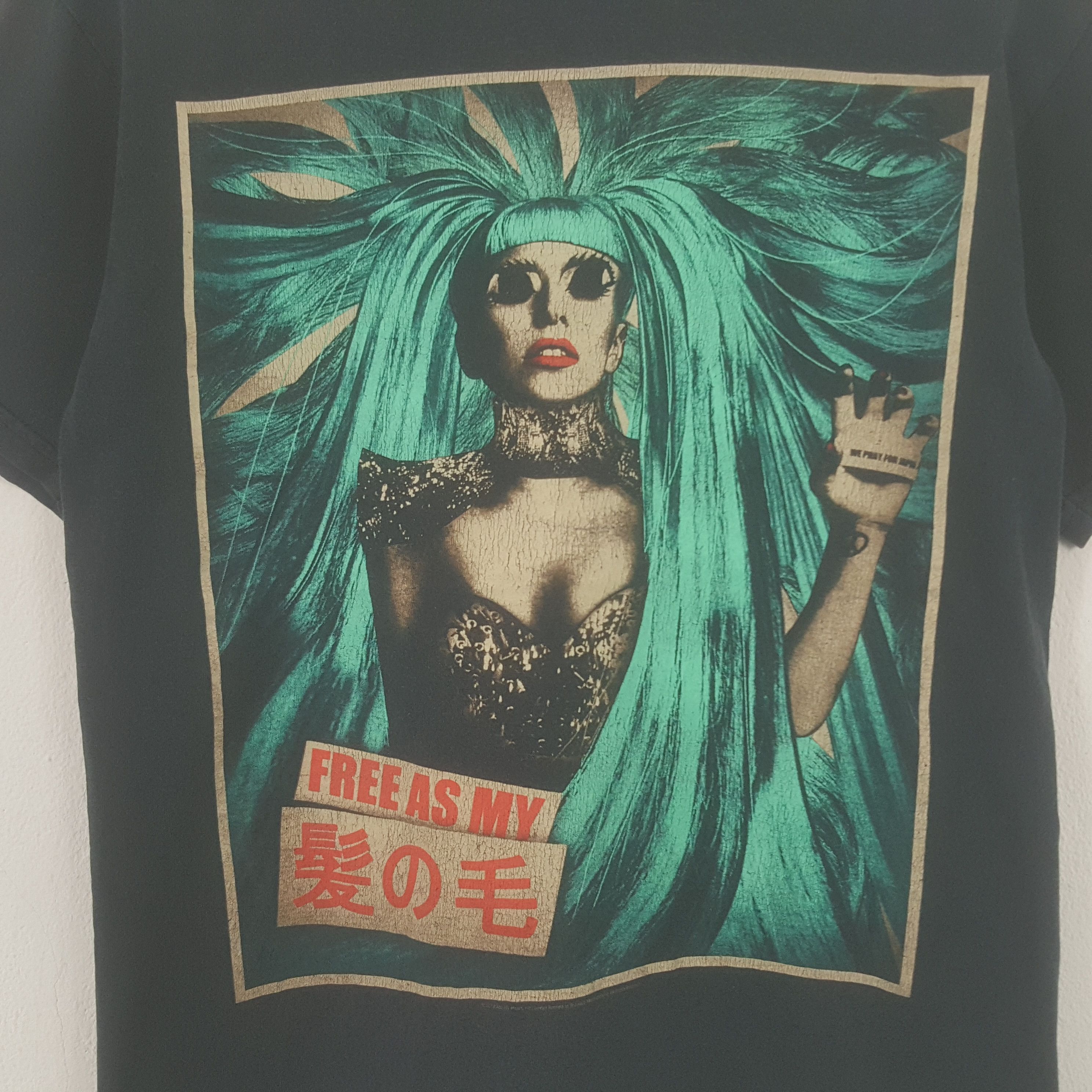 Band Tees × Vintage Vintage Lady Gaga Free As My Tour Tshirt Size US M / EU 48-50 / 2 - 2 Thumbnail