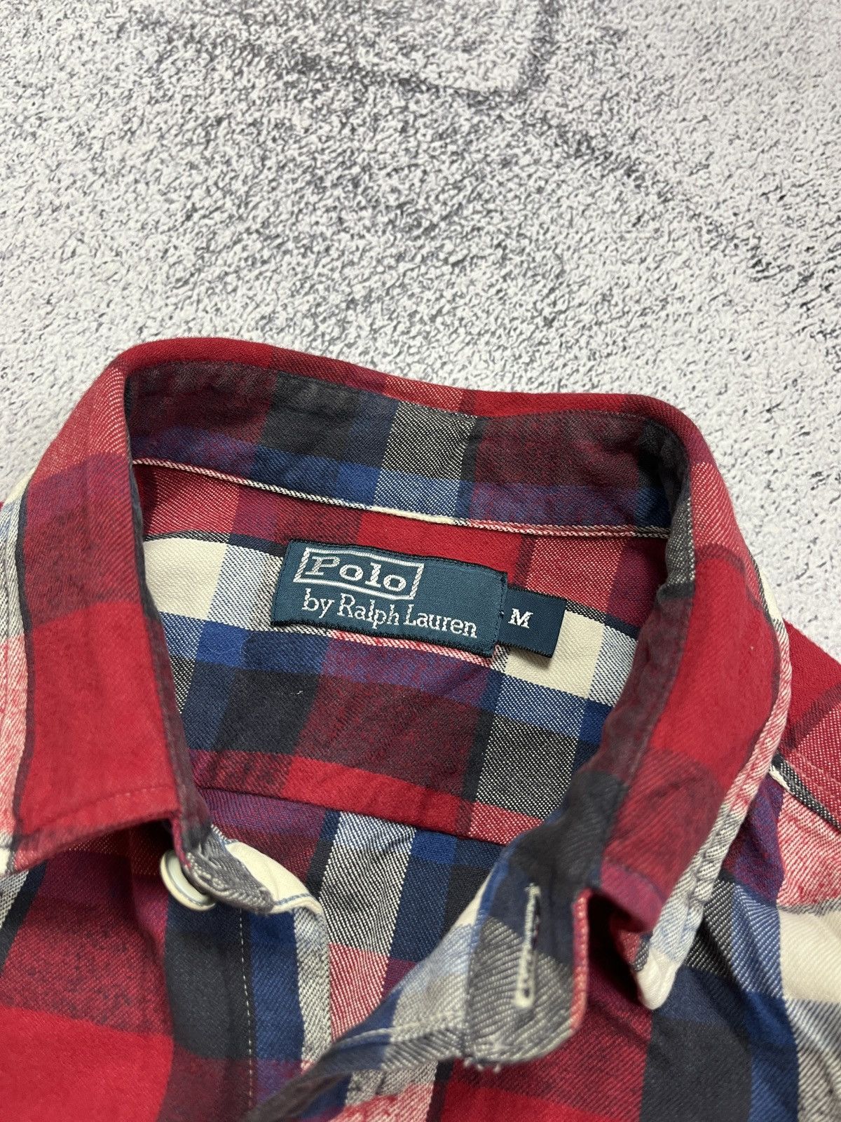 Polo Ralph Lauren × Ralph Lauren × Vintage Polo Ralph Lauren US Naval Res. Plaid Cheked Shirt Flannel Size US M / EU 48-50 / 2 - 8 Thumbnail