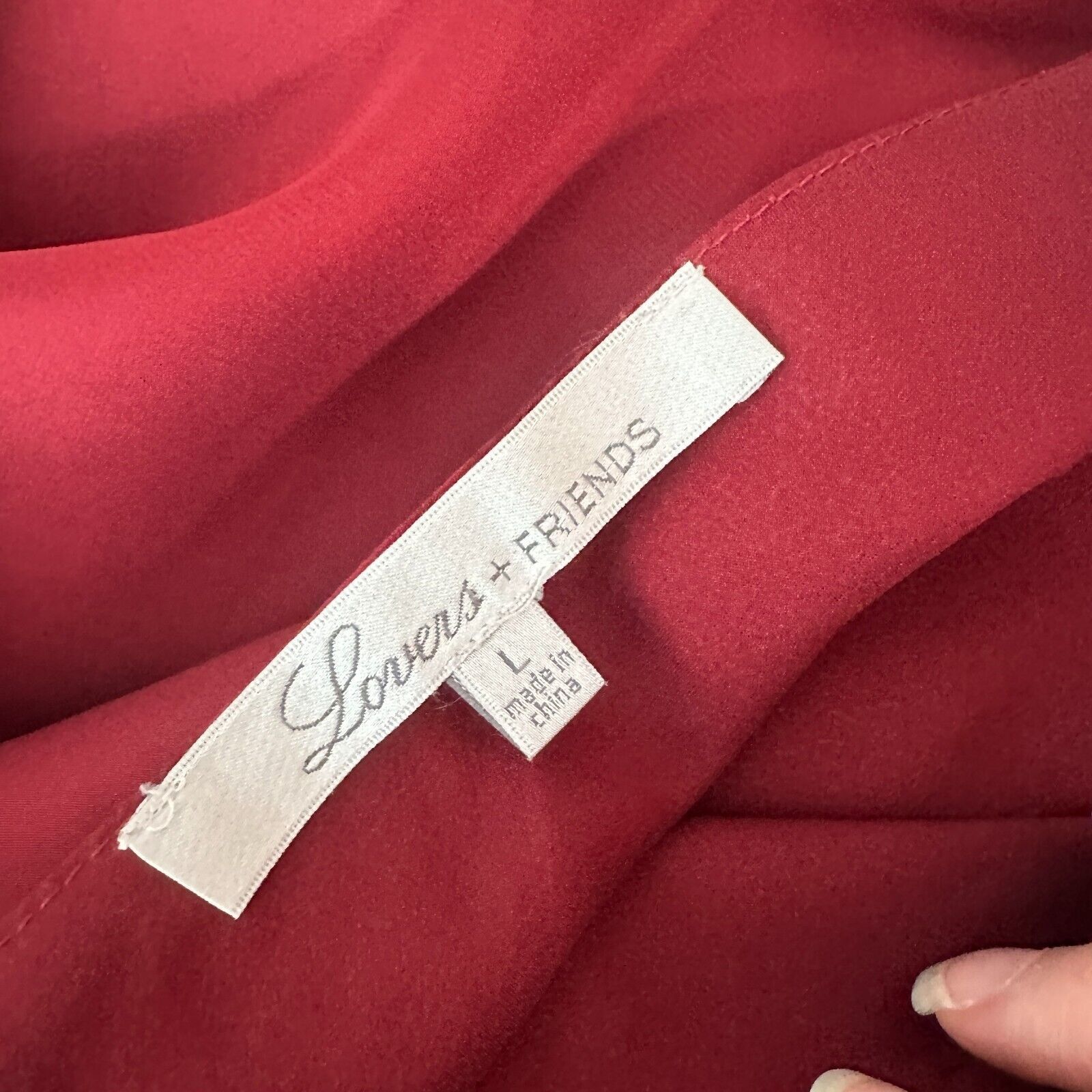Other Revolve Lovers + Friends Red Ruffled One-Sleeve Blouse L Size L / US 10 / IT 46 - 9 Thumbnail